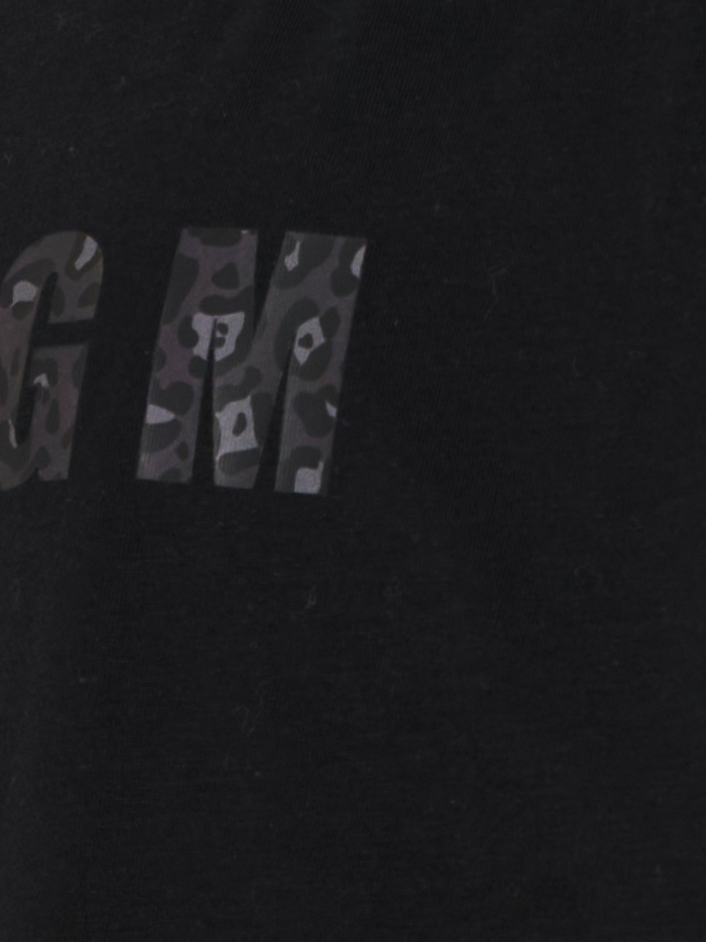 T-shirt nera per bambina con logo animalier,Msgm Kids,F5MSJGTH141 110