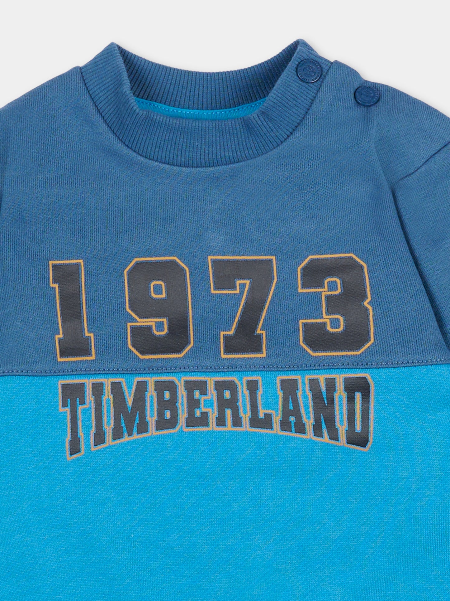 Felpa blu per neonato con logo,Timberland,T60257 827