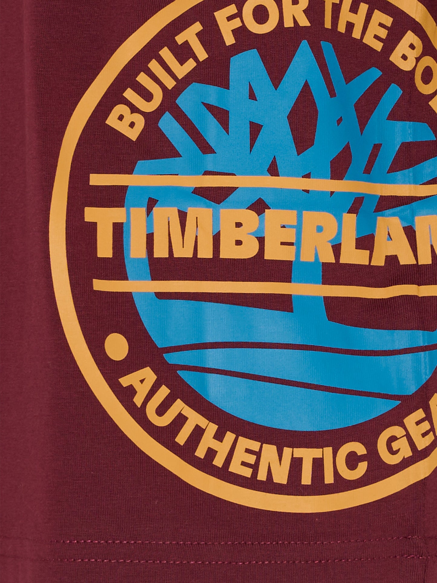 T-shirt bordeaux per bambino con logo,Timberland,T60302 95A