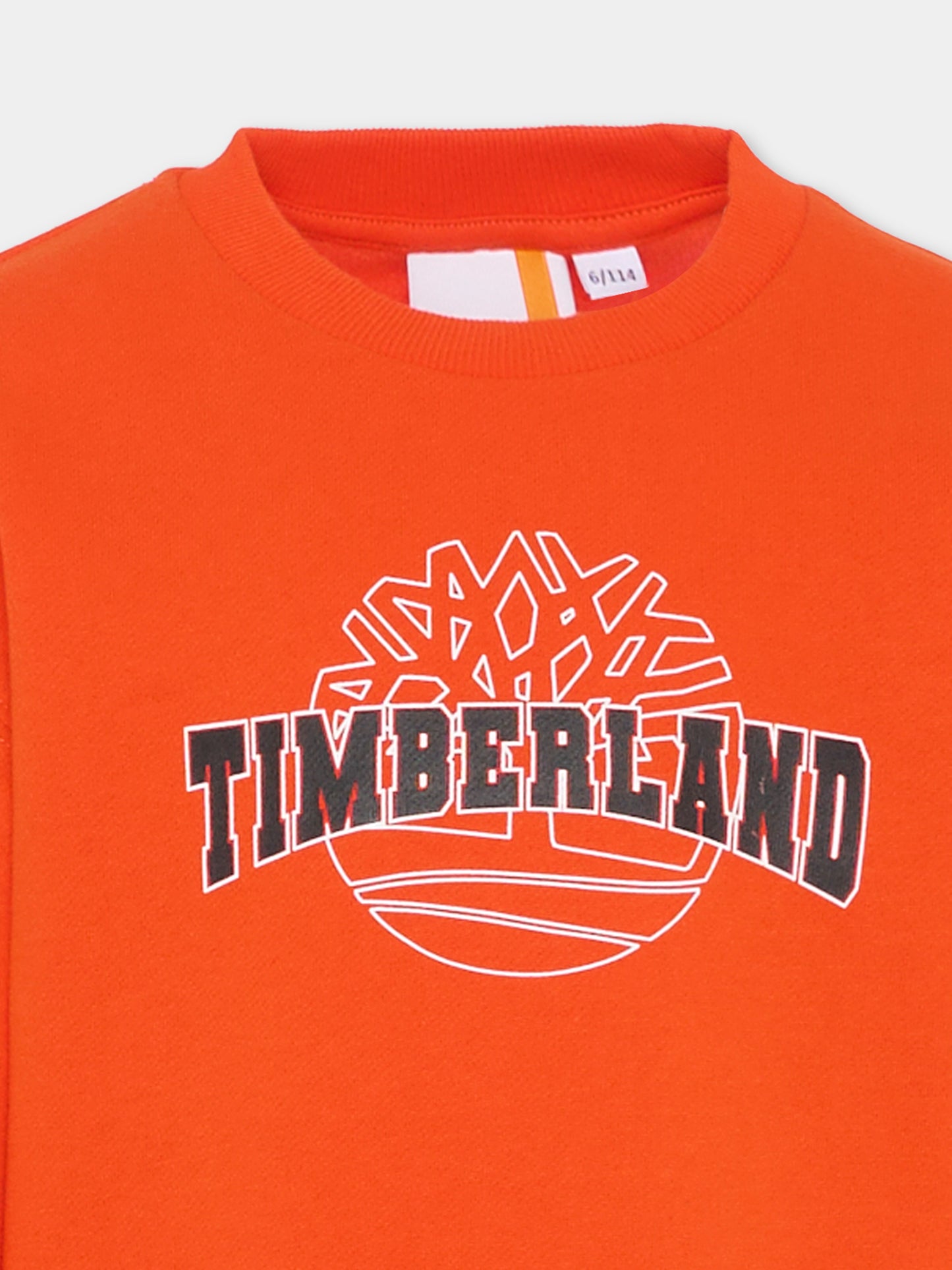 Felpa rossa per bambino con logo,Timberland,T60315 98G