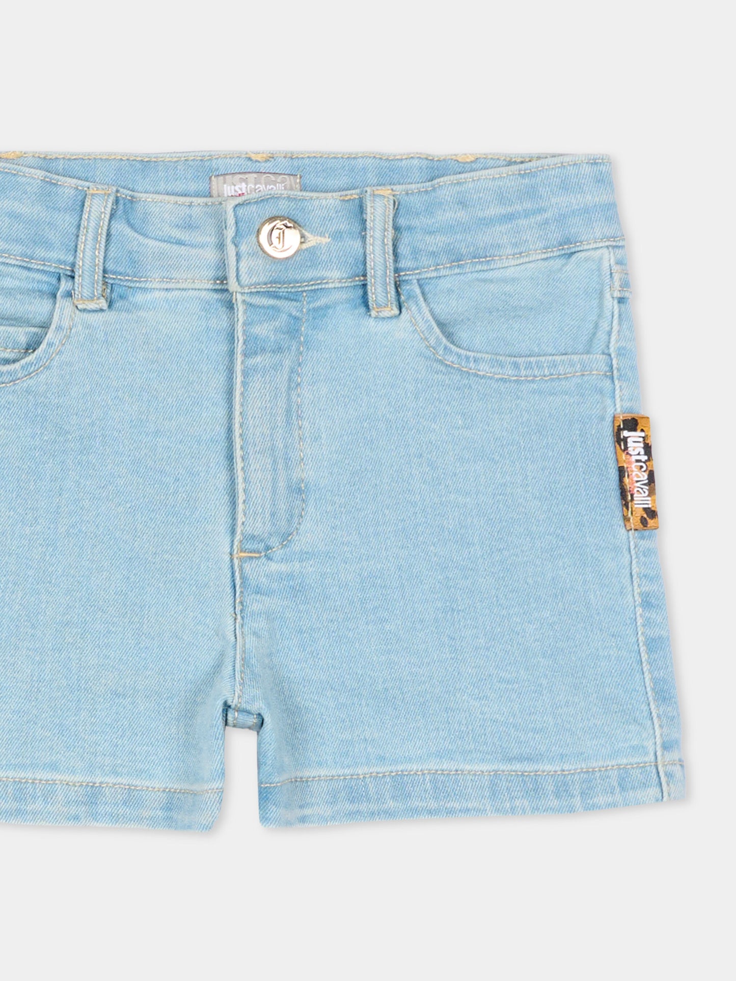 Shorts denim per neonato,Just Cavalli Kids,JIP26073SH DENIM BLUE LIGHT