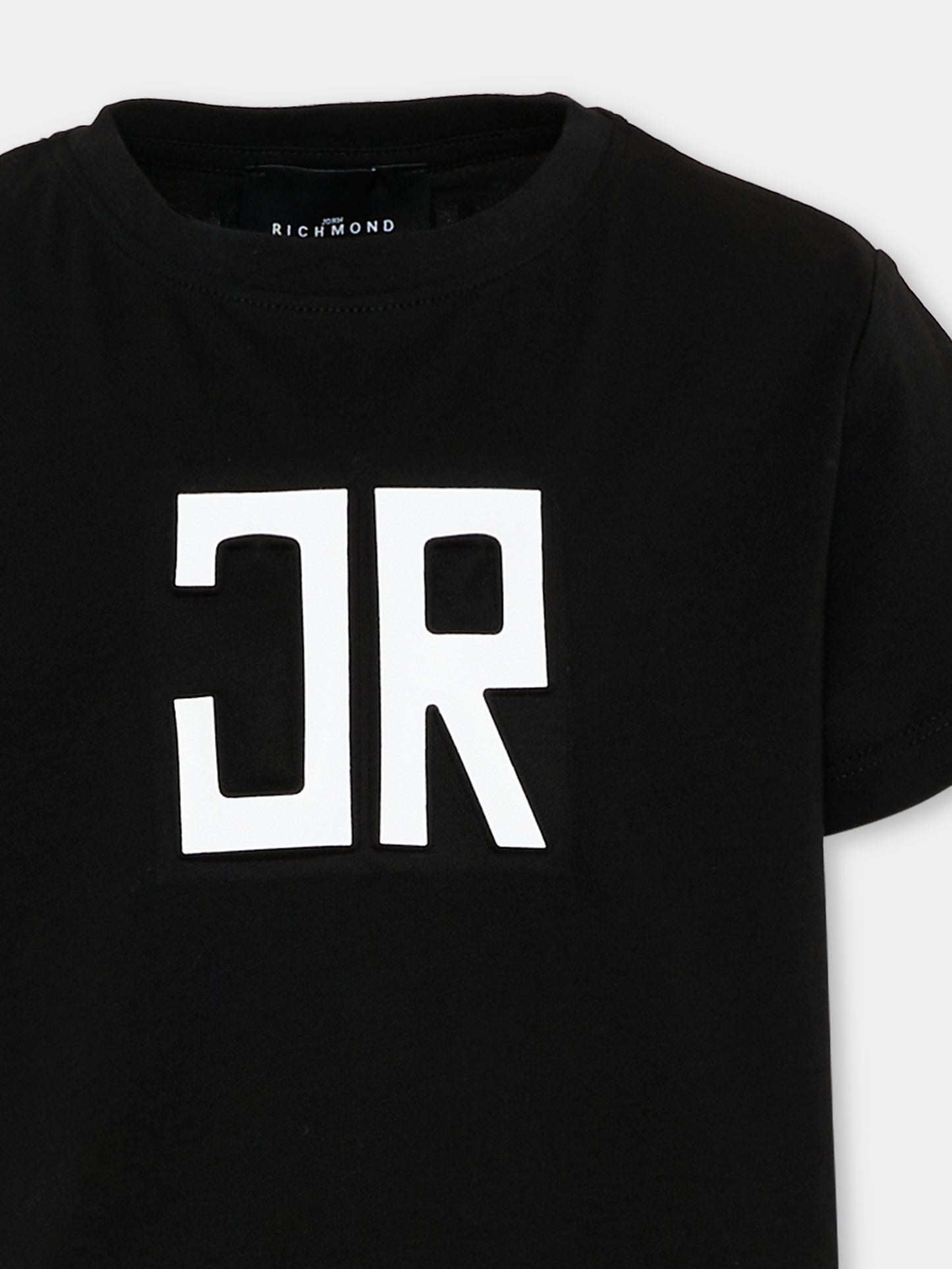 Completo sportivo nero per bambino con monogram,Richmond,RBP26004CJ BLACK