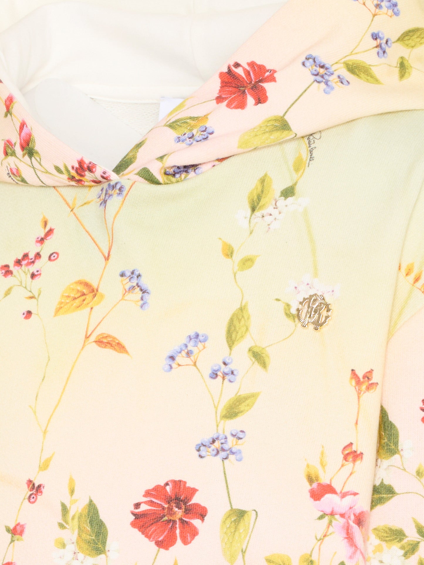 Felpa multicolor per bambina con Miami Flowers,Roberto Cavalli Kids,CGP26116FE MIAMI FLOWERS
