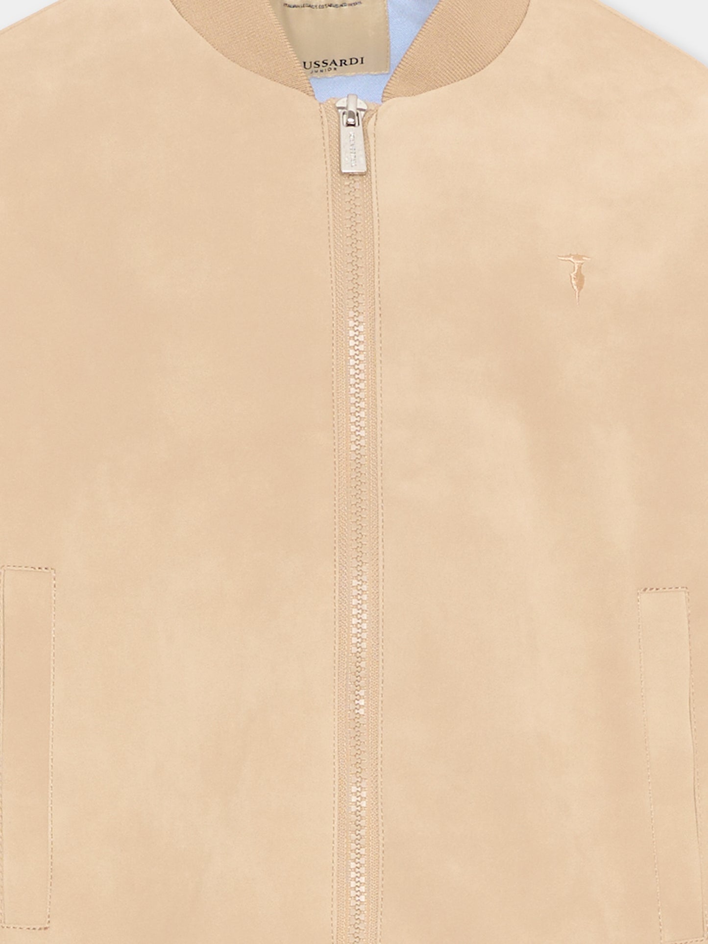 Bomber beige per bambino con levriero,Trussardi Junior,TBP26143GB BROWN INCENSE