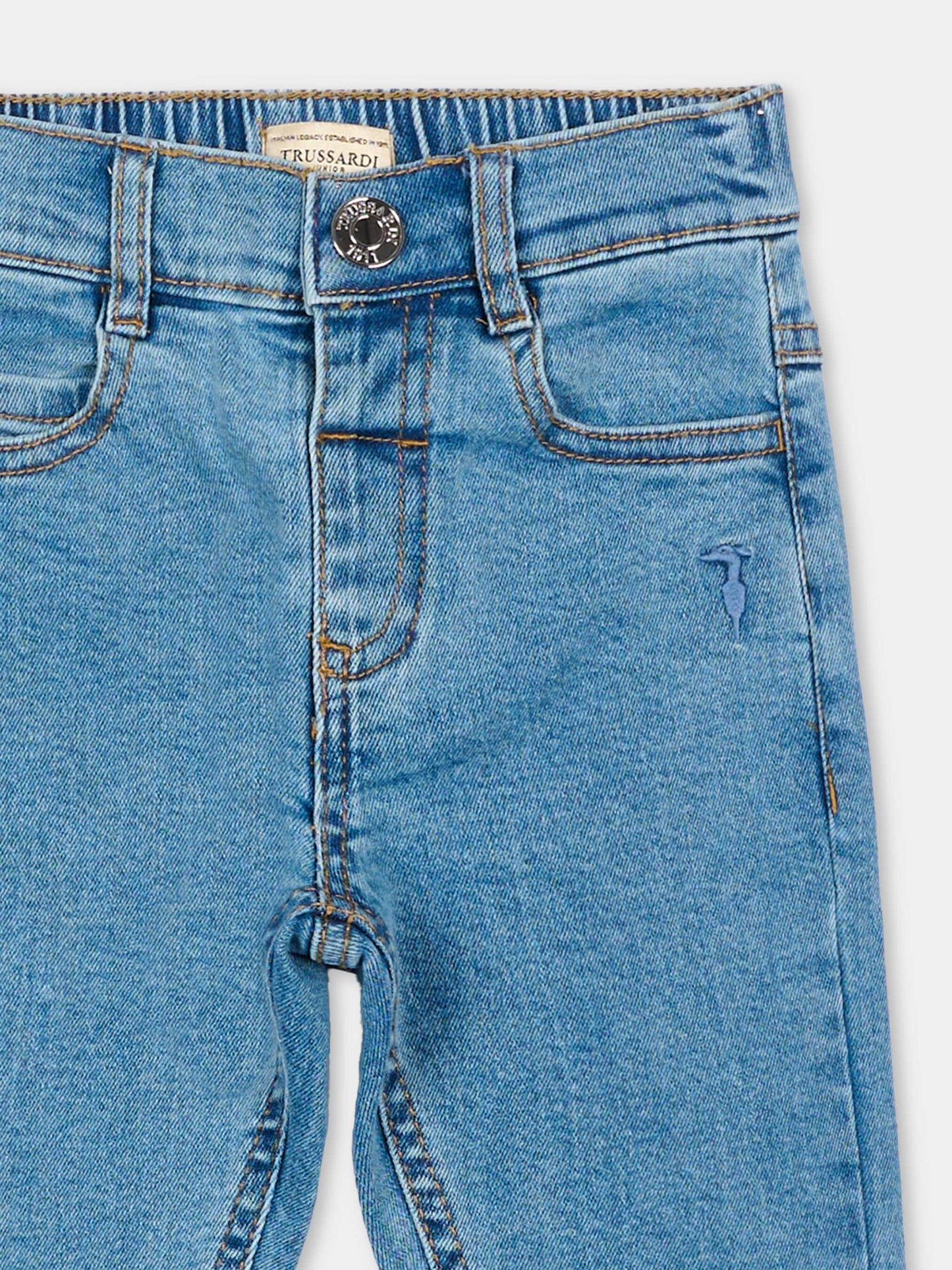 Jeans denim per neonata,Trussardi Junior,TIP26015JE DENIM BLUE MEDIUM