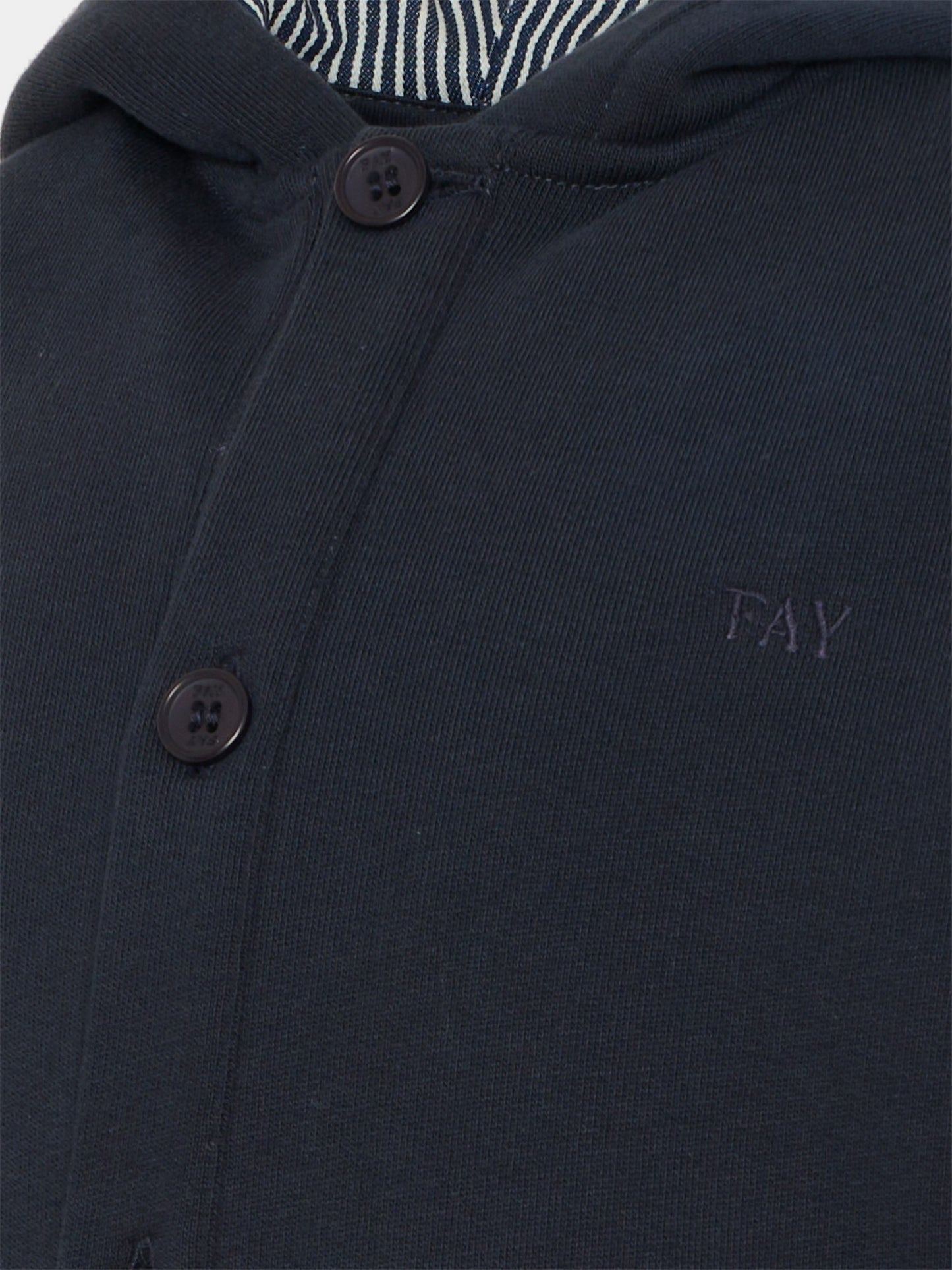 Felpa blu per bambino con logo ricamato,Fay Kids,FU4P10 Z1174 635