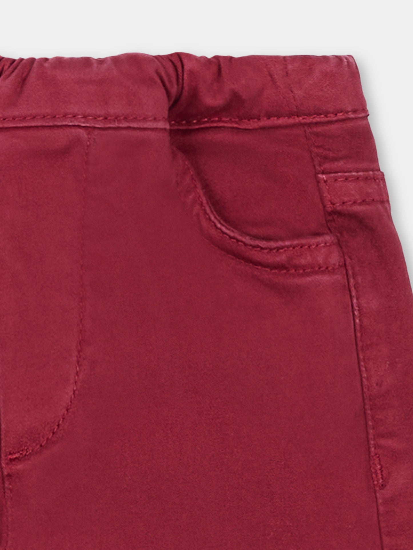 Pantaloni bordeaux per neonato,Fay Kids,FT6530 Z0078 416