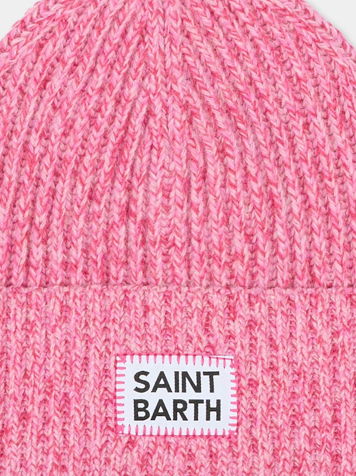 Berretto rosa per bambina con logo,Mc2 Saint Barth,WENG018 00365C