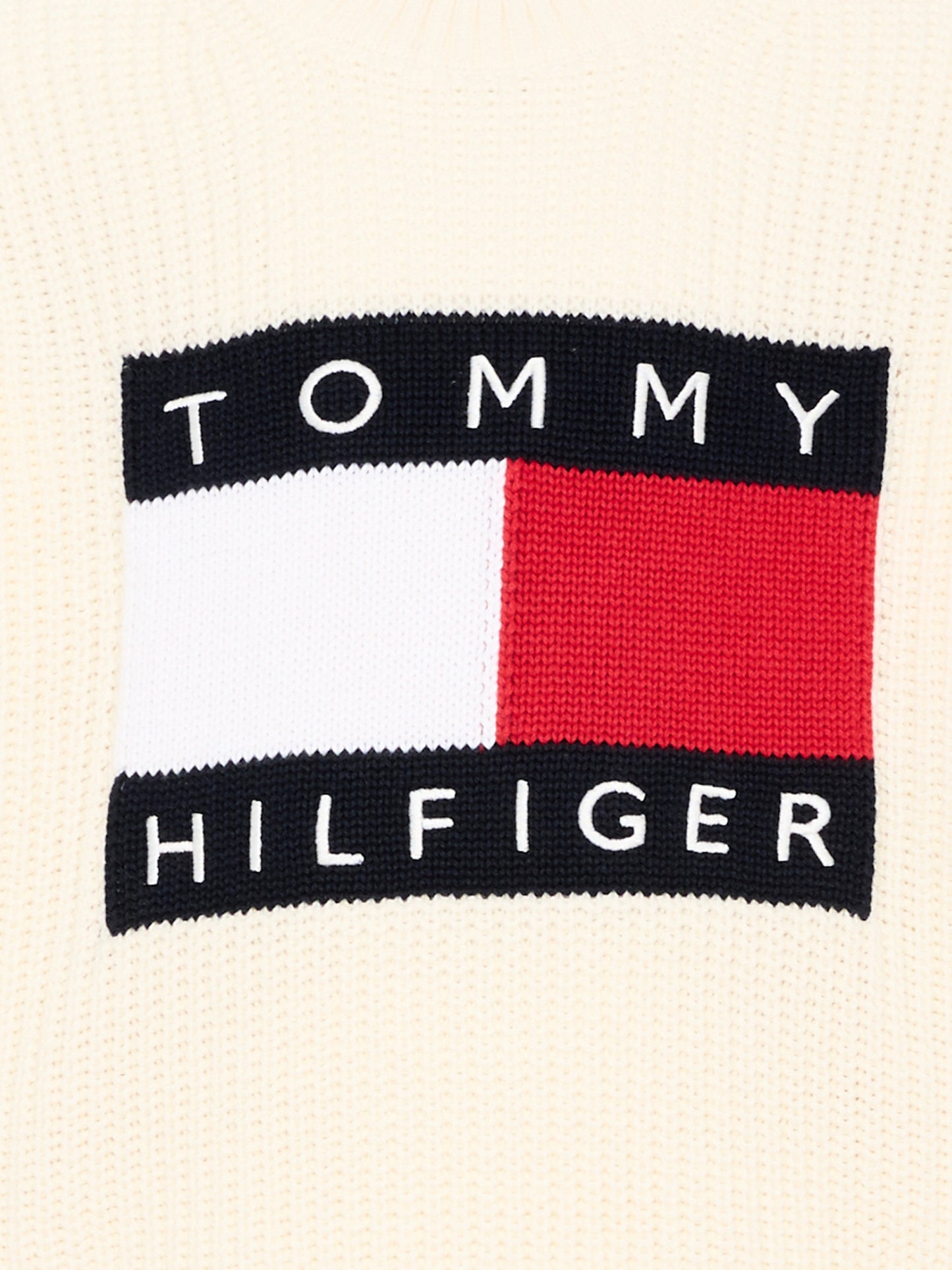 Maglione avorio per bambini con logo,Tommy Hilfiger Junior,KB0KB10071 YA8