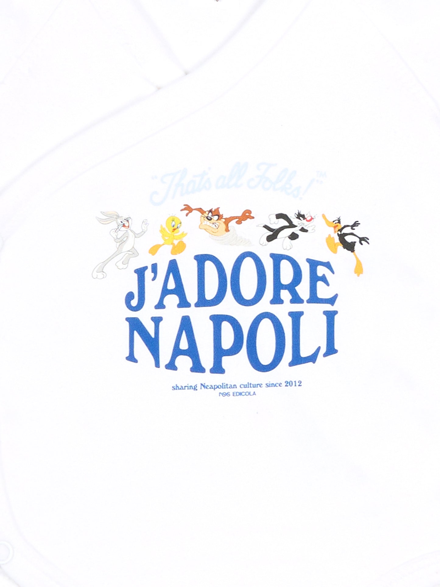 Body bianco per neonati con Looney Tunes,J'adore Napoli,J'ADORE NAPOLI LOONEY TUNES BODY KIDS WHITE
