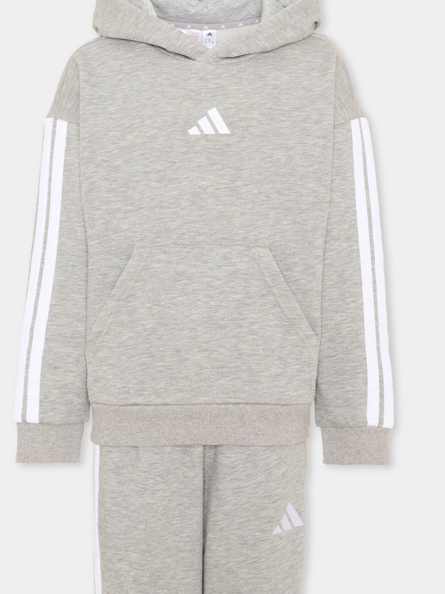 Completo sportivo grigio per bambino con logo,Adidas,KY5497