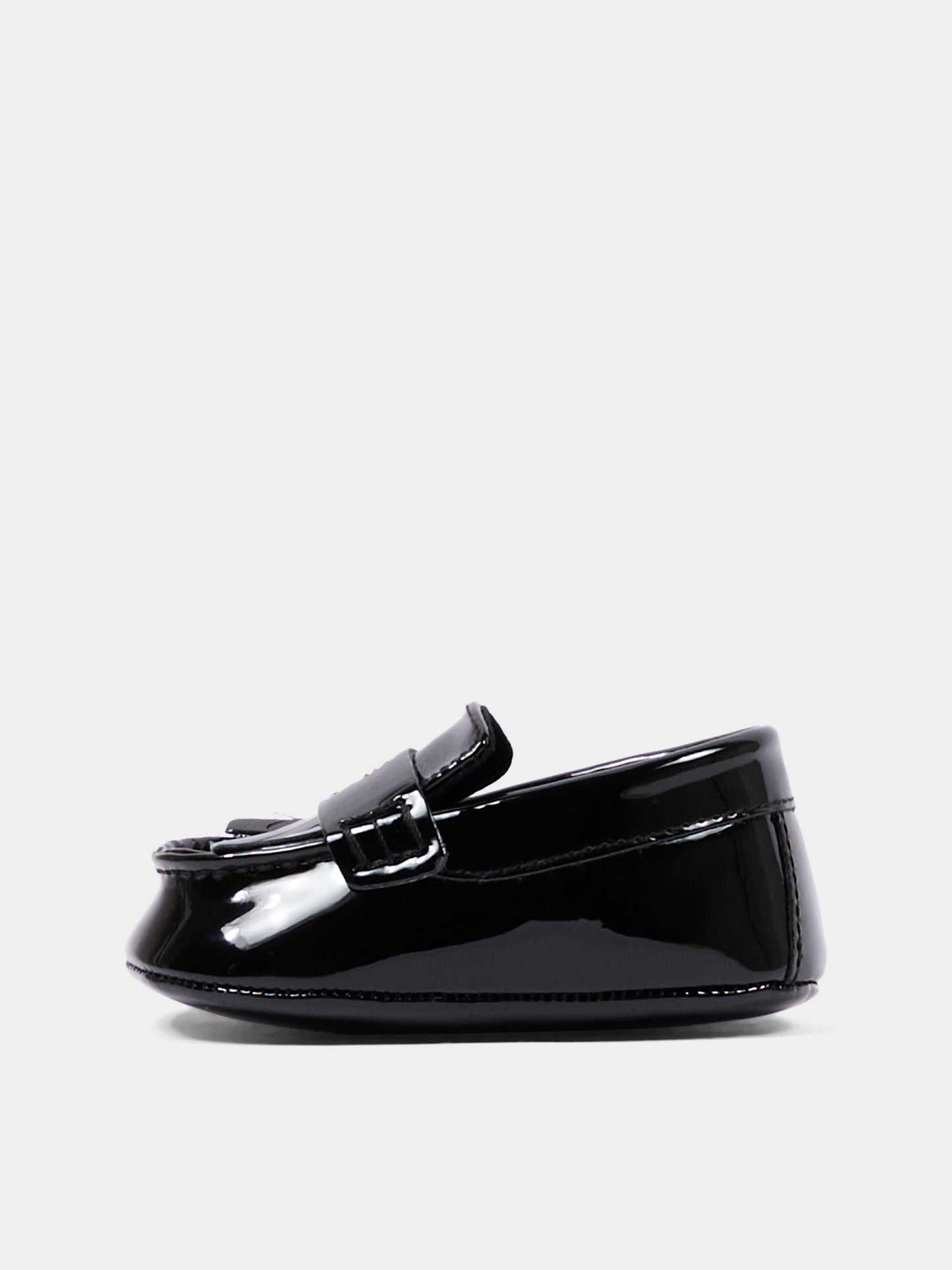 Mocassini neri per neonata con logo,Tommy Hilfiger Junior,T0A4 35055 1847999