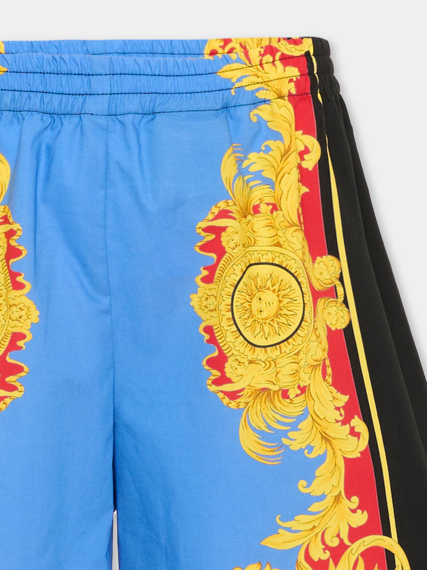 Shorts multicolor barocco per bambino,Versace,1024930 1A18114 5UG70