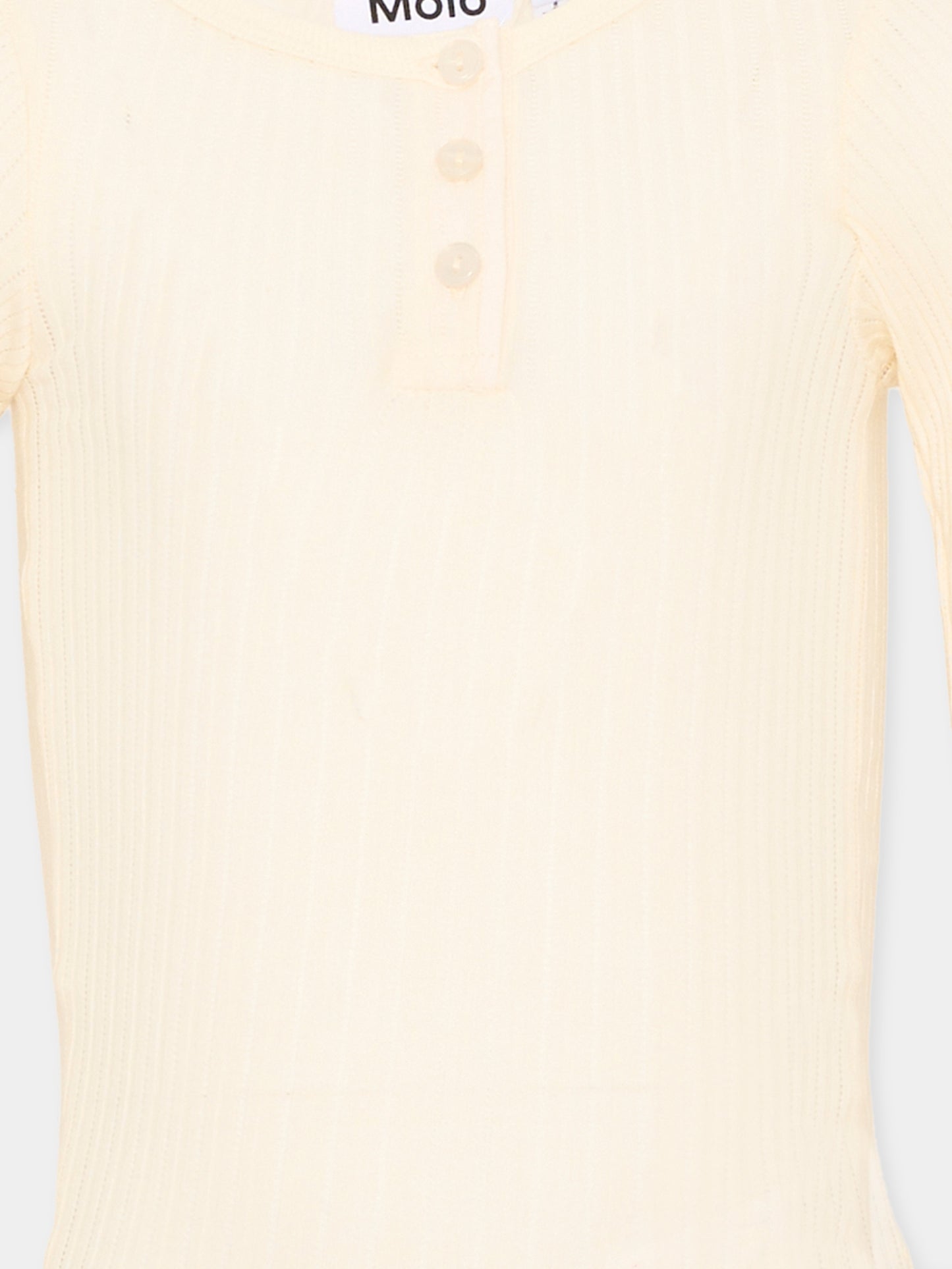 T-Shirt avorio a costine per bambina,Molo,2W26A401 2444