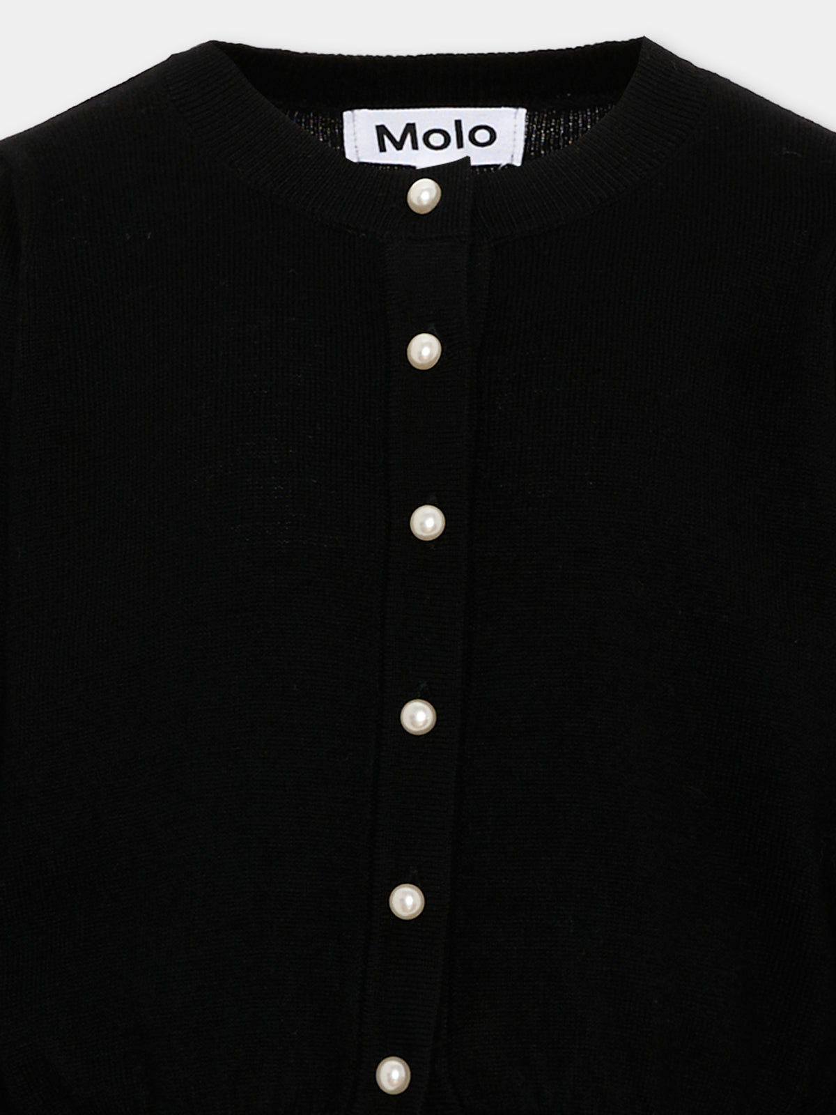 Cardigan nero Guinevere per bambina con perle,Molo,2W26K313 0099