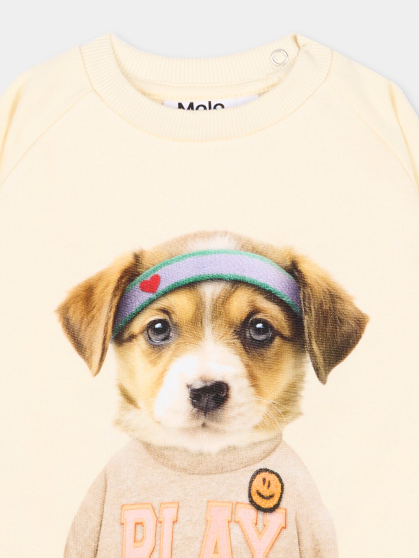 Felpa avorio Game Pup Disc per neonata,Molo,4W26J201 5798