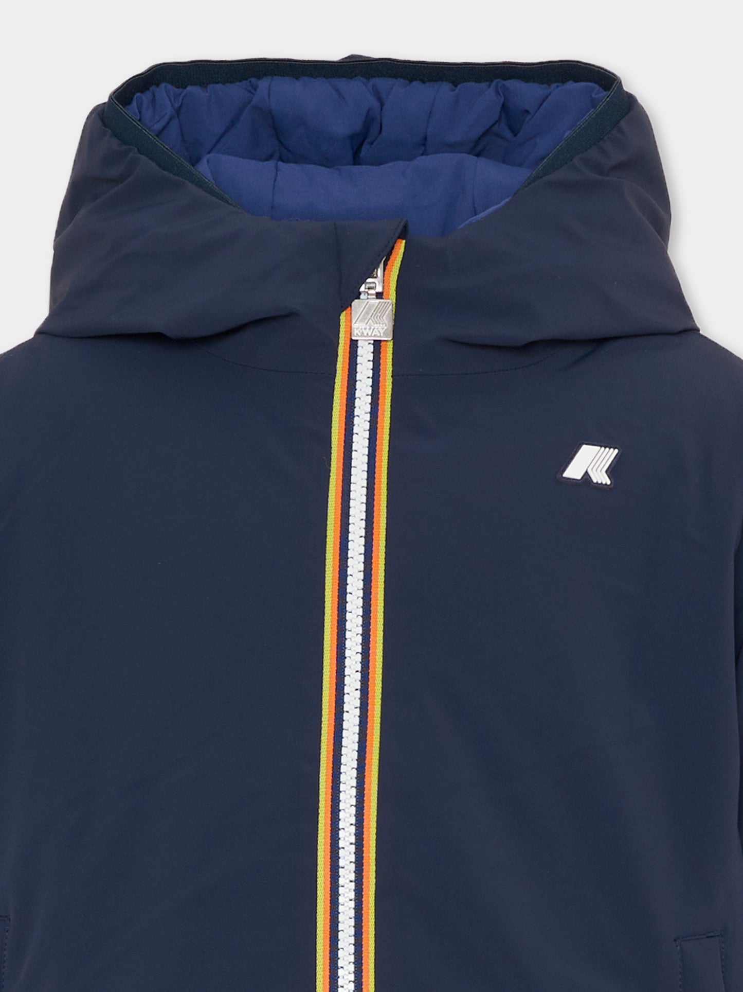 Piumino reversibile Jack St Warm blu per bambino con logo,K-way,K71337W B0S