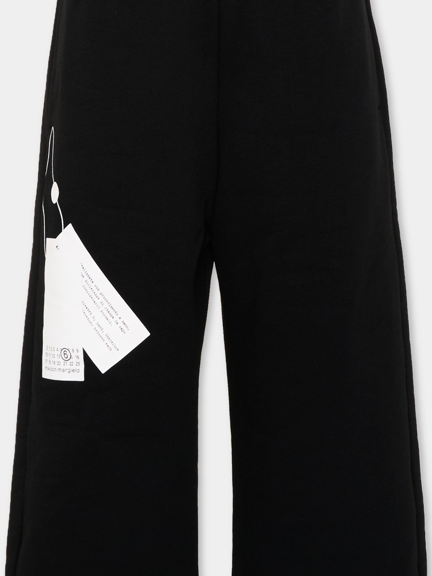 Pantalone nero per bambini con logo,Mm6 Maison Margiela,M61158 MM02X M6900