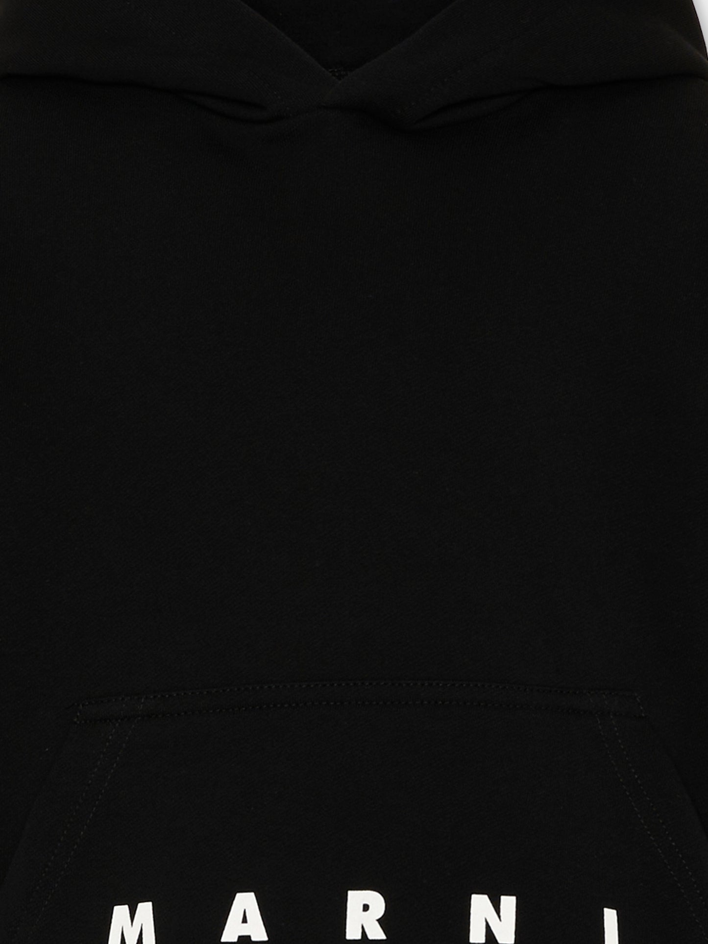 Felpa nera per bambini con logo,Marni Kids,M01883 M00V0 0M900