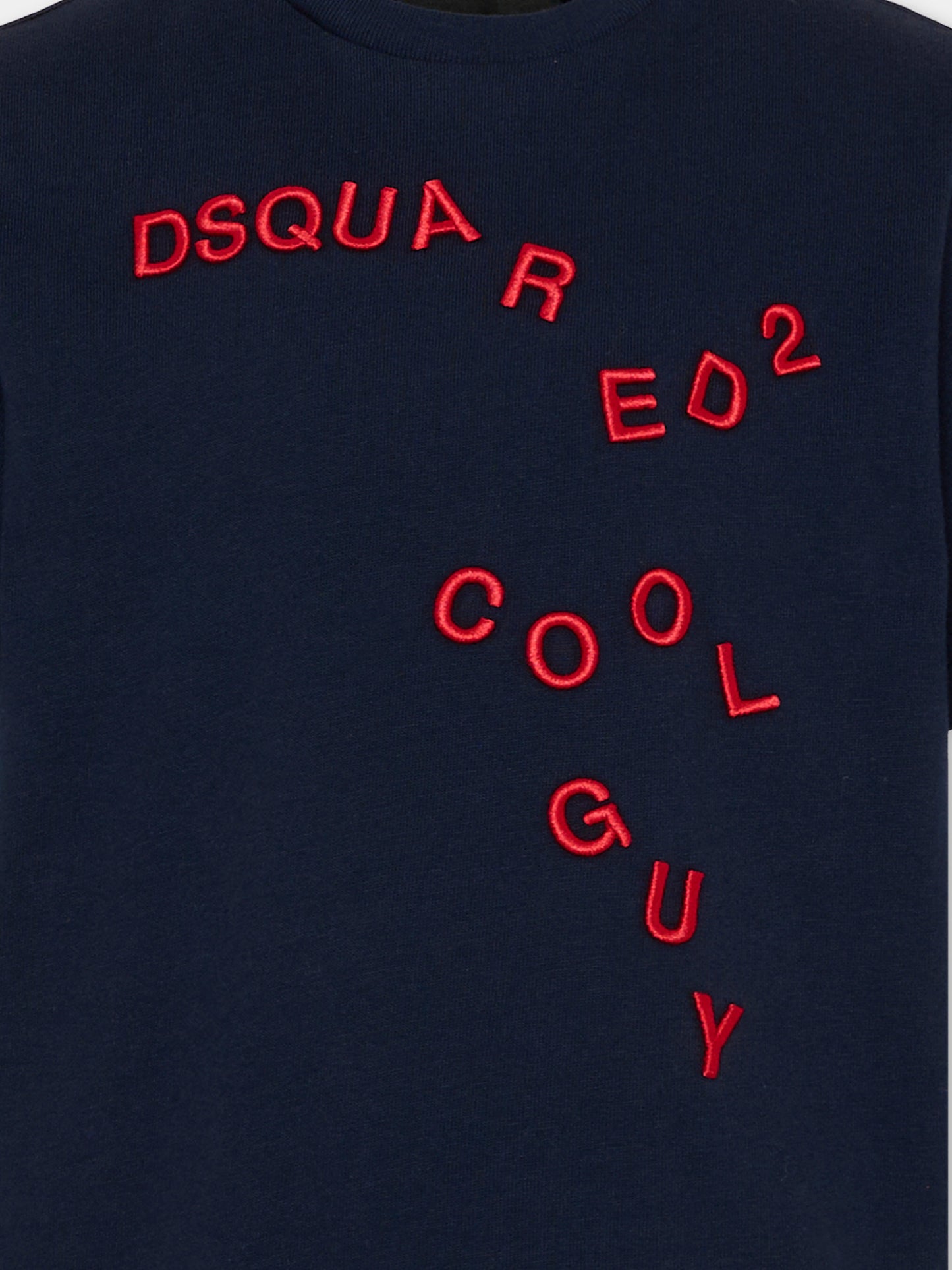 T-Shirt blu per bambino con logo,Dsquared2,DQ3402 D0AJ5 DQ864