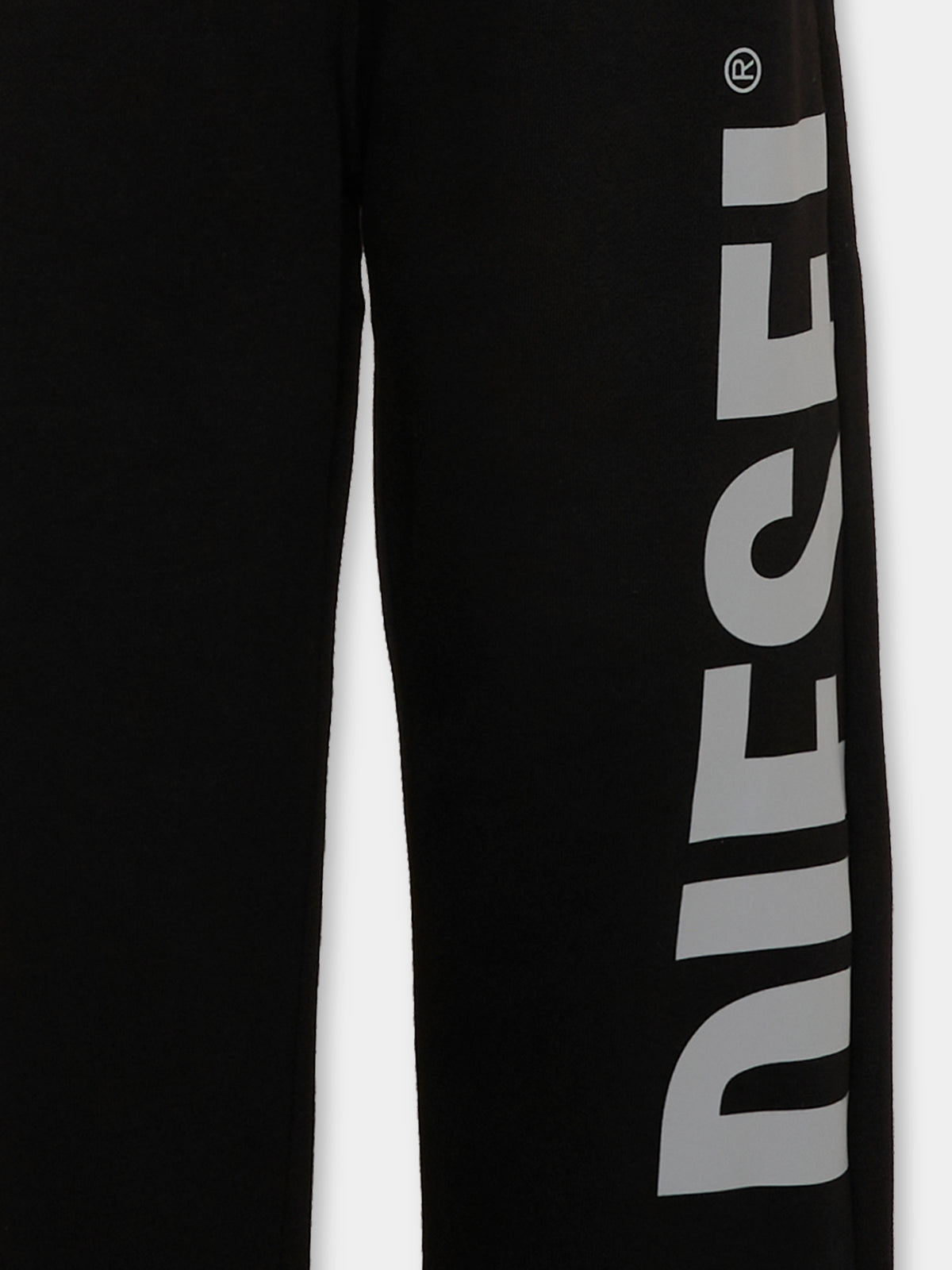 Pantalone sportivo nero per bambino con logo,Diesel,J03031 KYAZ3 K900