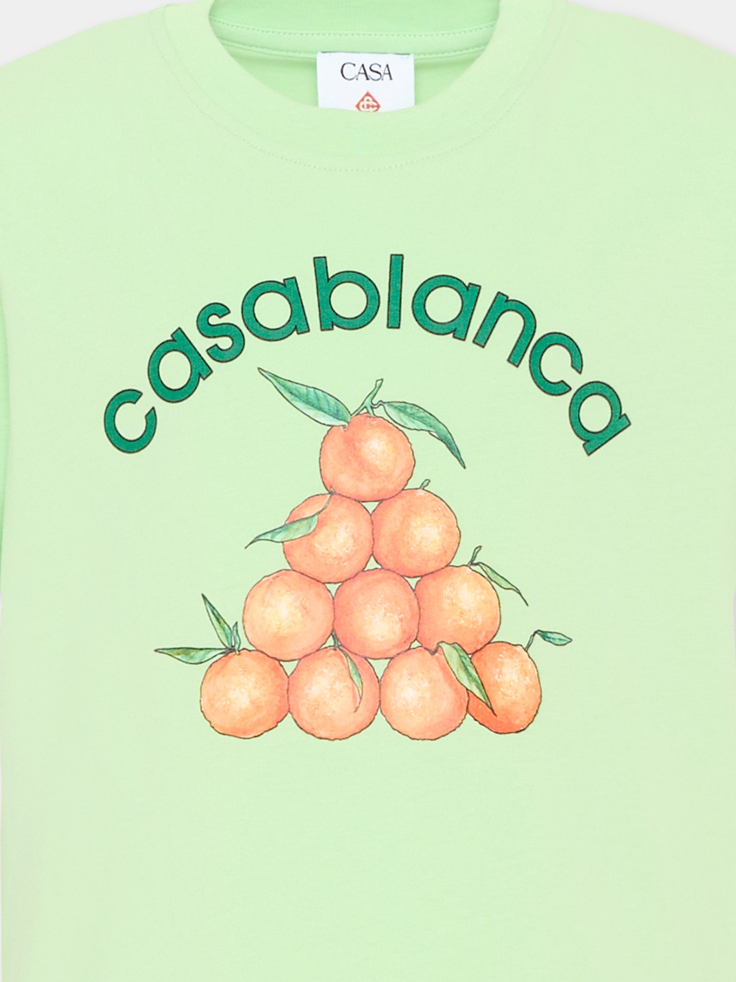 T-Shirt verde per bambini con arance,Casablanca,K PF26 JTS 038 04