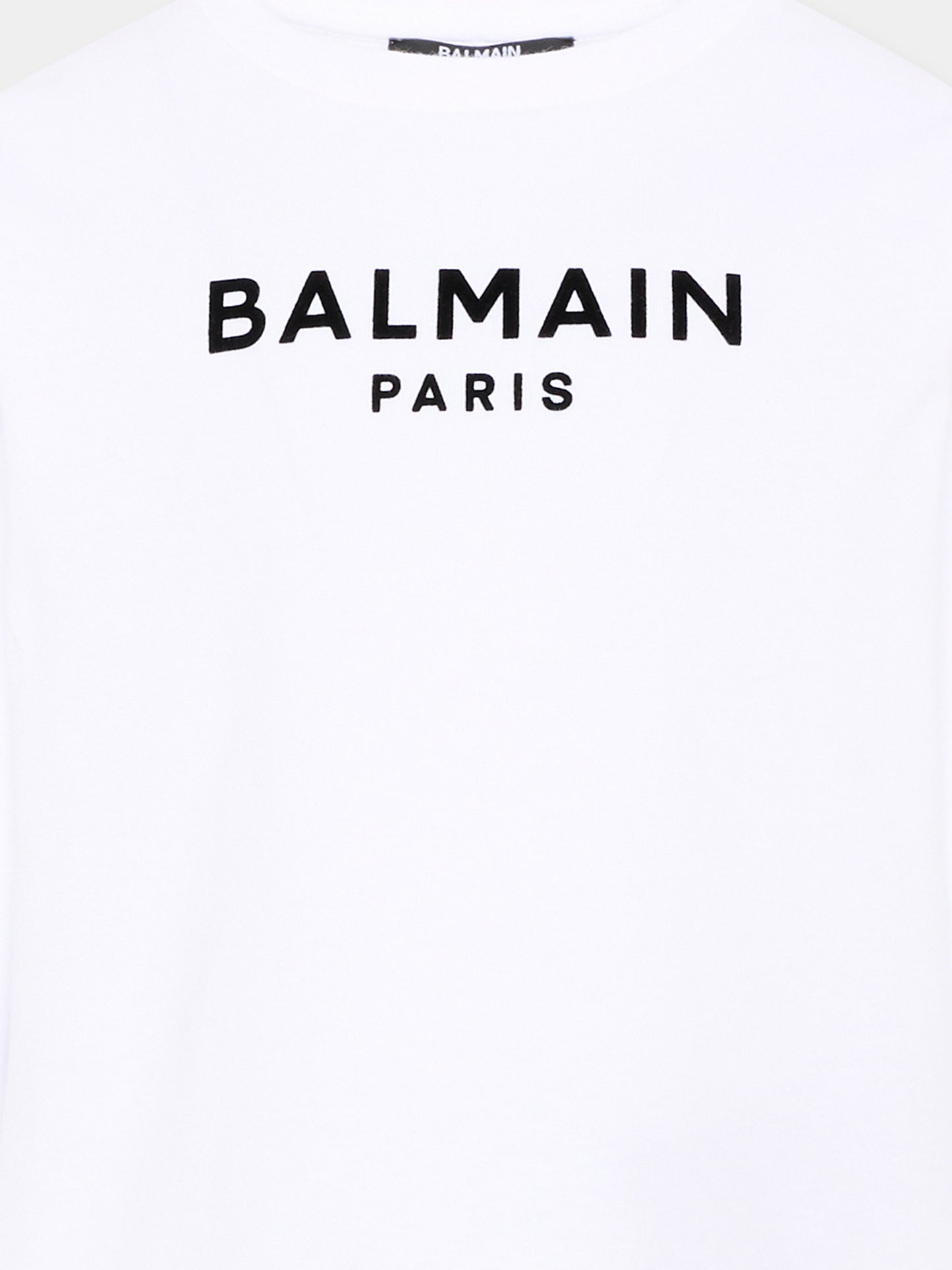 T-Shirt bianca per bambini con logo,Balmain Kids,BZ8I20 Z3672 100NE