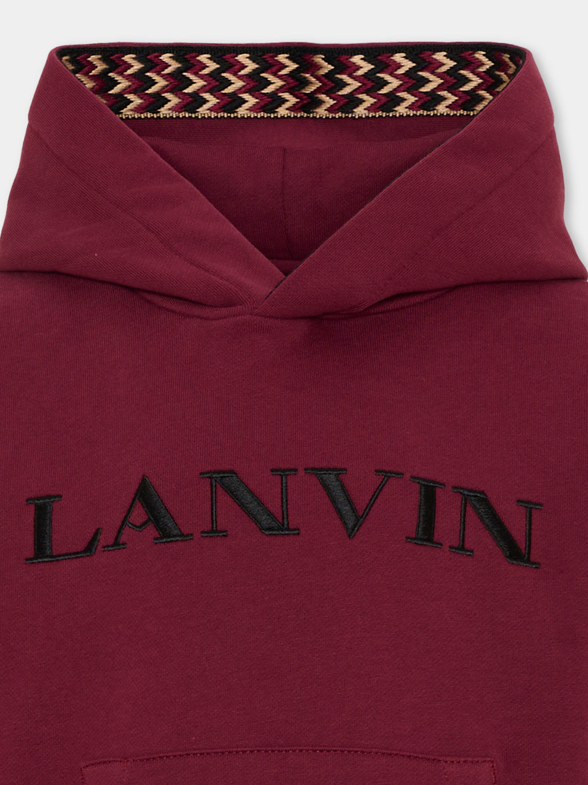 Felpa bordeaux per bambino con logo,Lanvin Petite,N30423 955