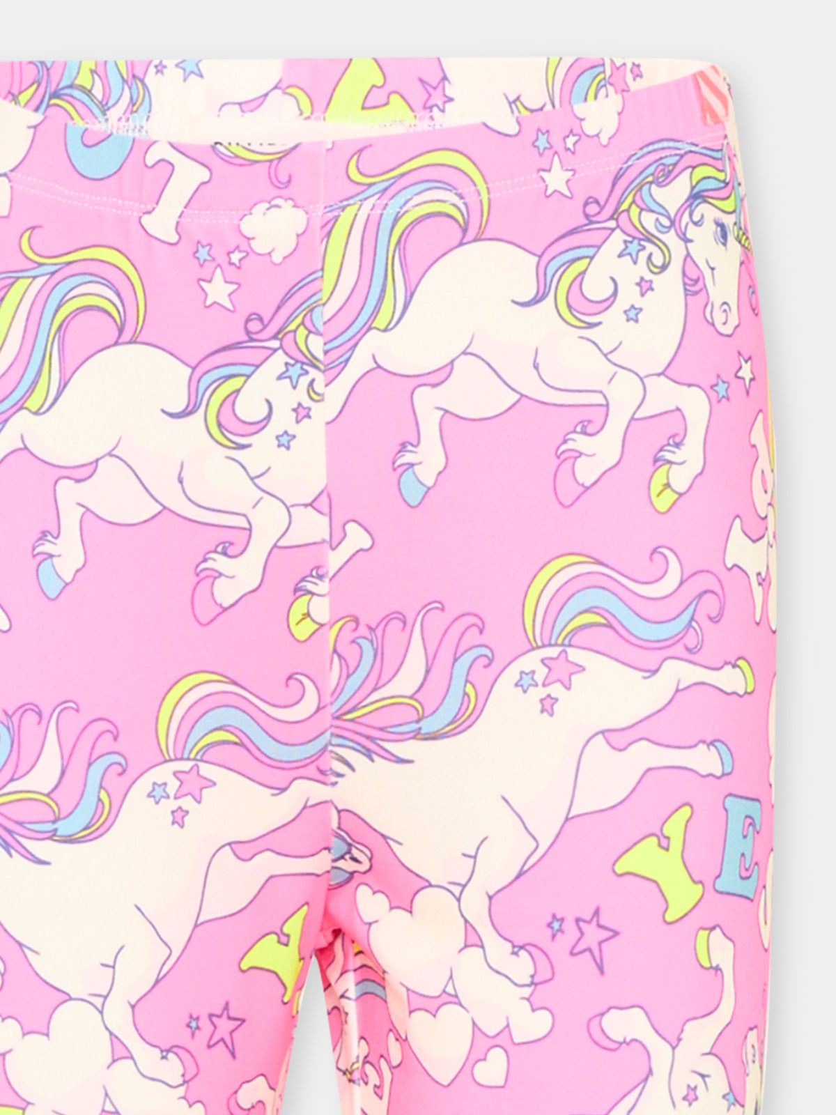 Leggings rosa per bambina con unicorni,Billieblush,U22423 47A