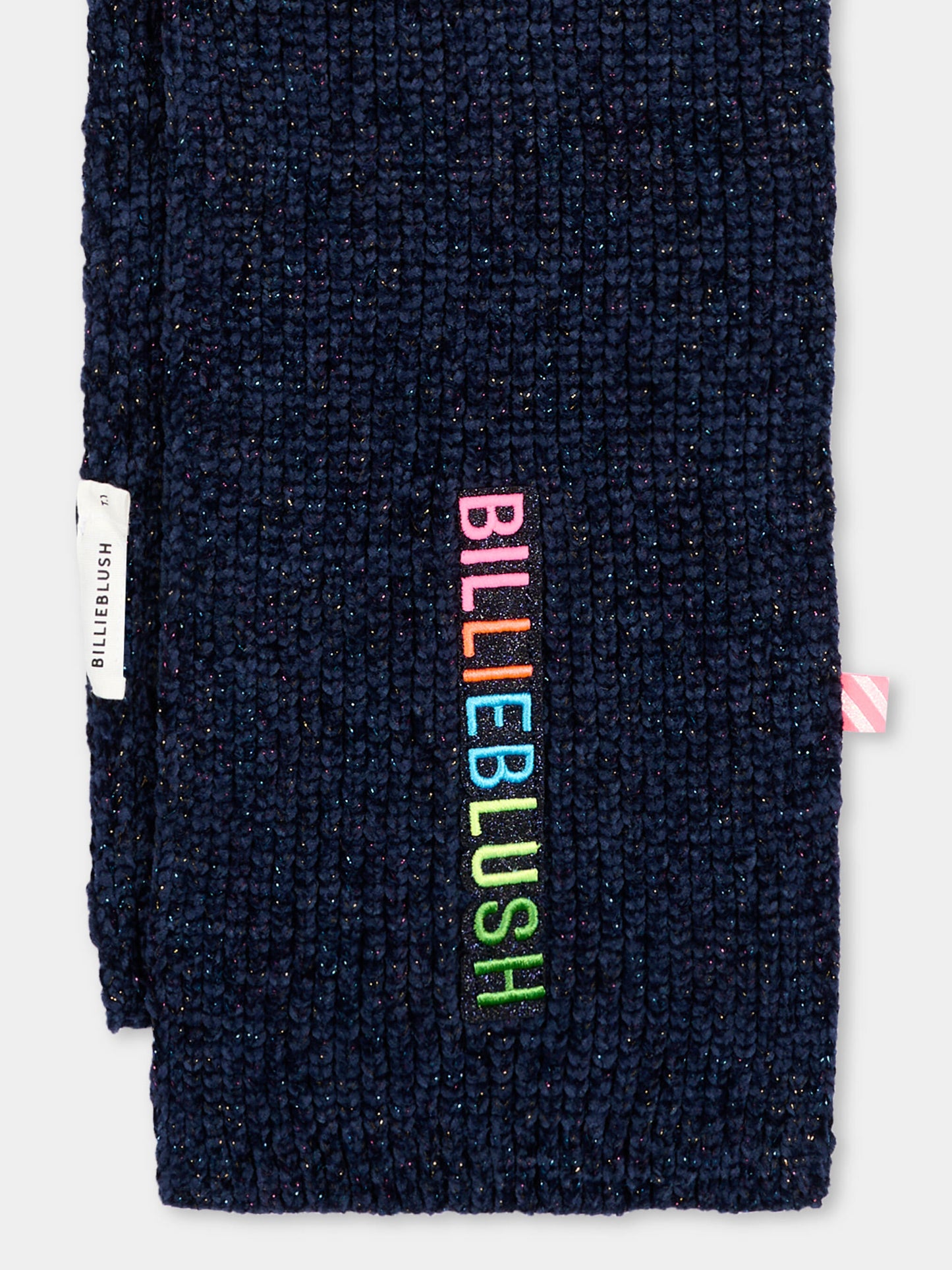 Sciarpa blu per bambina con logo,Billieblush,U22519 85T