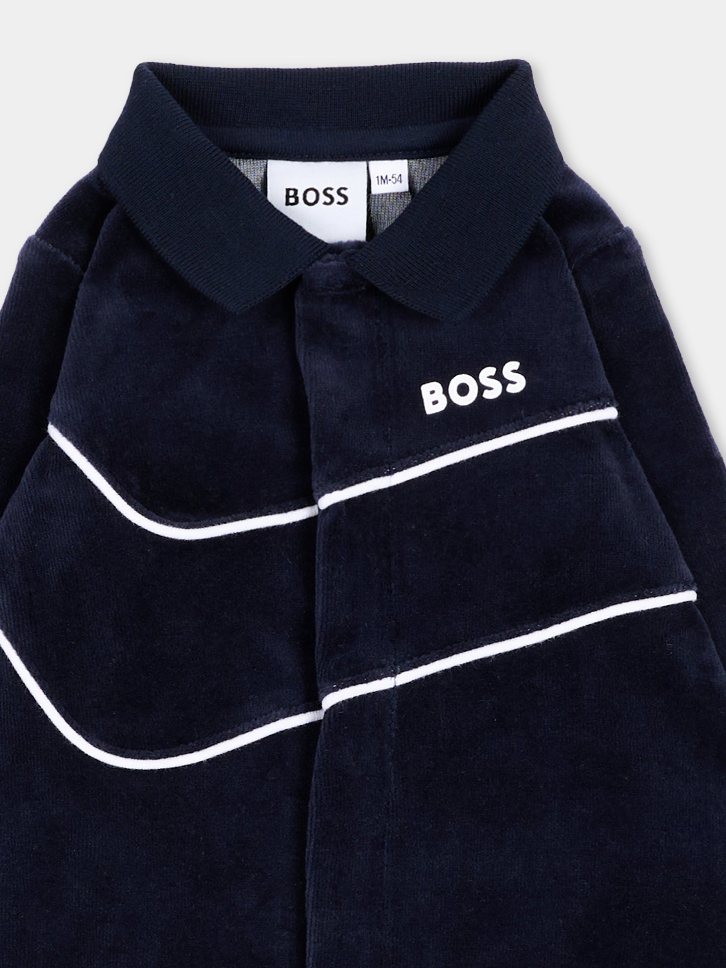 Tutina blu per neonato con logo,Boss,J53288 849