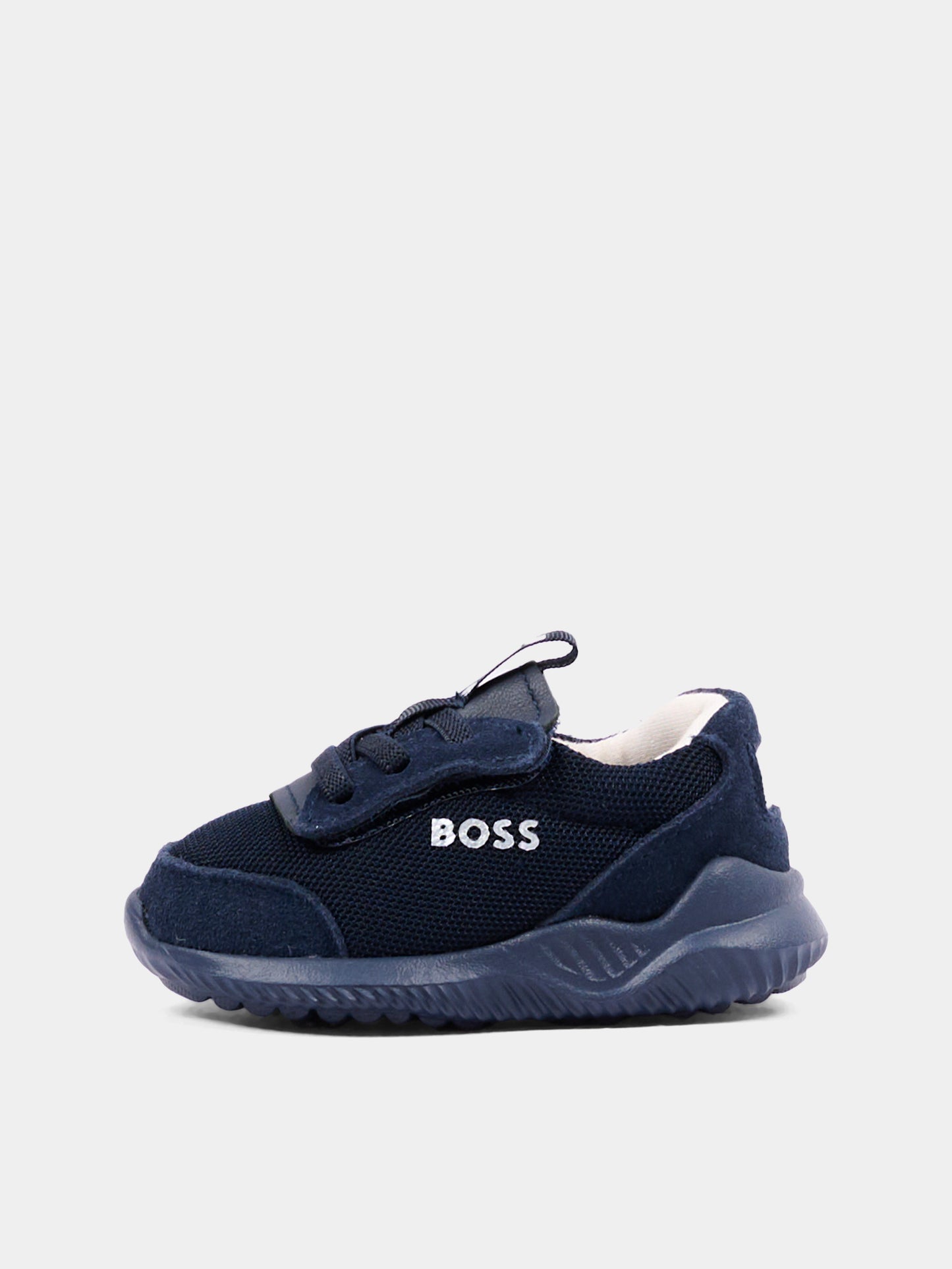 Sneakers blu per neonato con logo,Boss,J53552 849