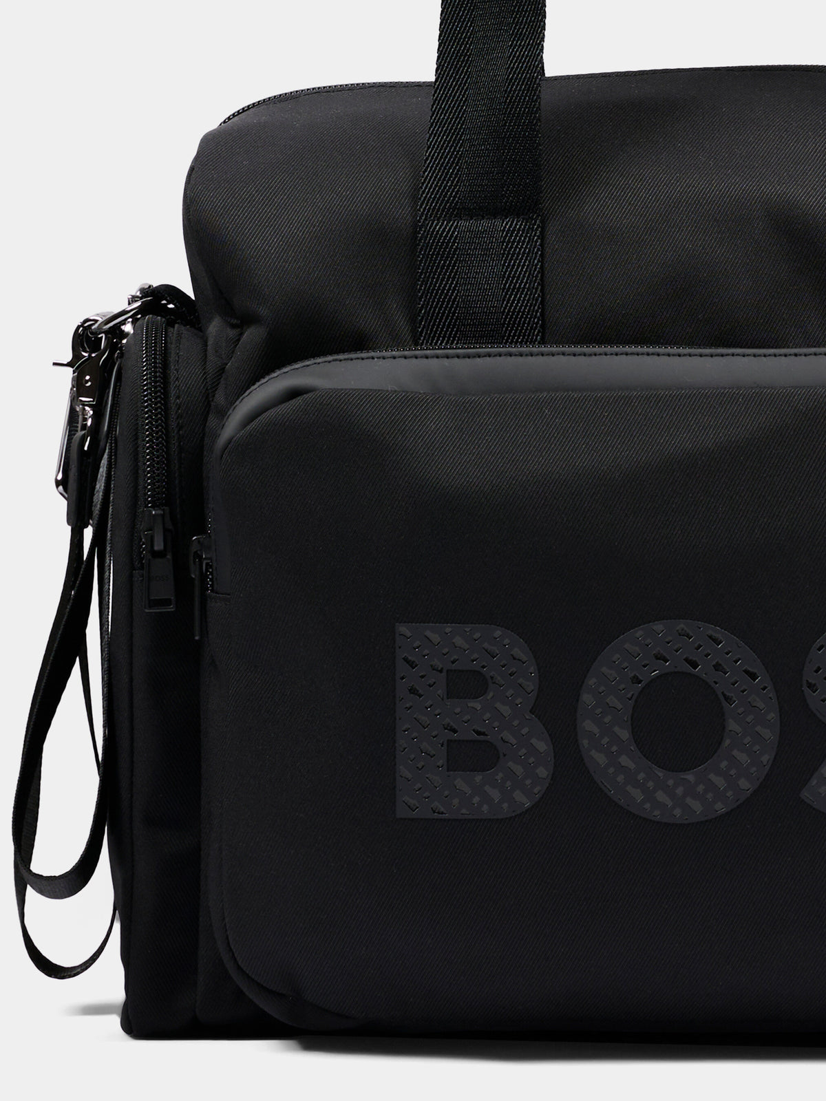 Borsa mamma nera per neonati con logo,Boss,J53561 09B