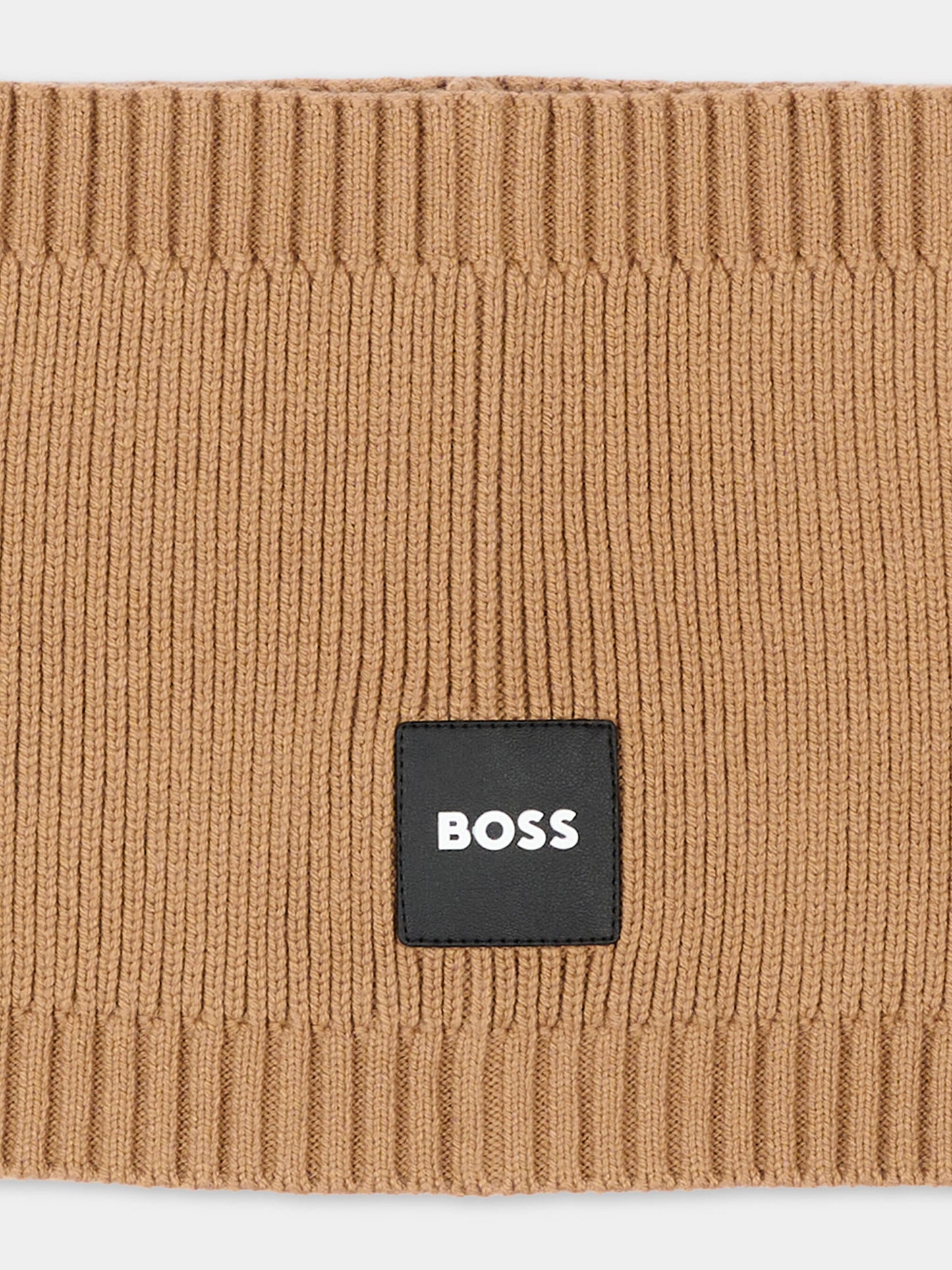 Sciarpa beige per bambino con logo,Boss,J53590 269