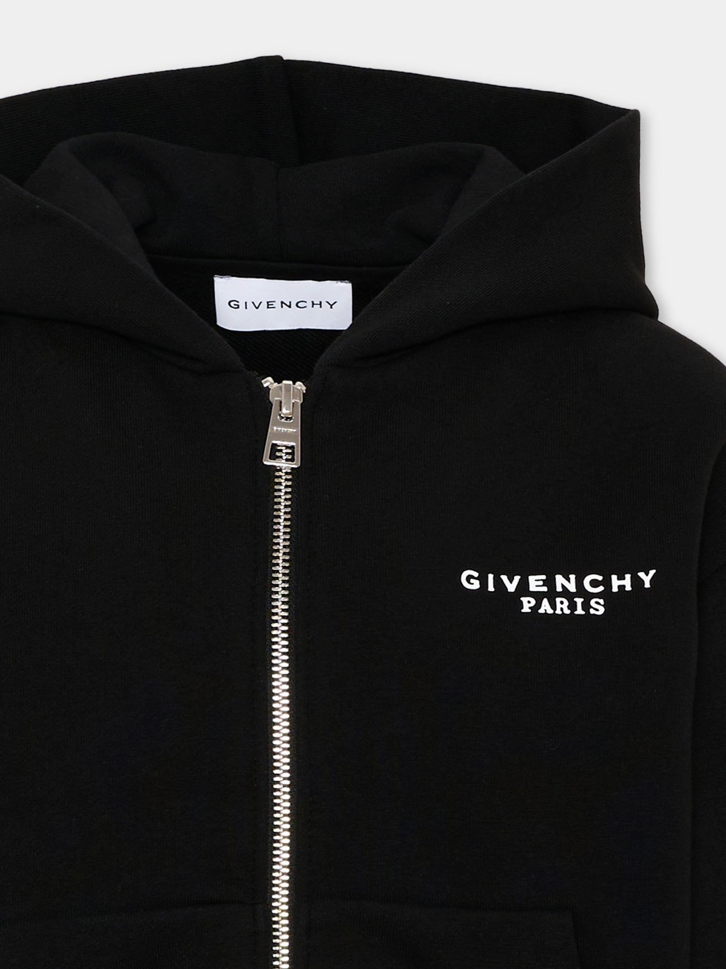 Felpa nera per bambini con logo,Givenchy Kids,H31285 09B