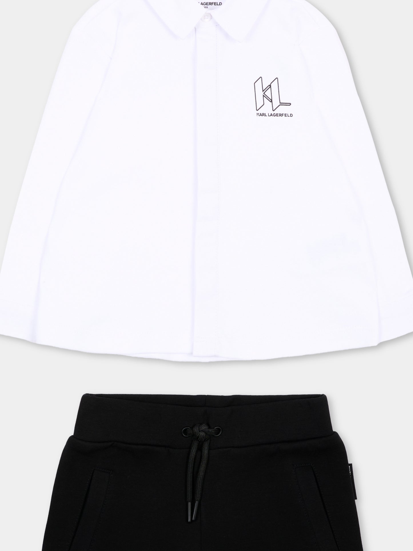 Completo nero per neonato con logo,Karl Lagerfeld Kids,Z31486 M41