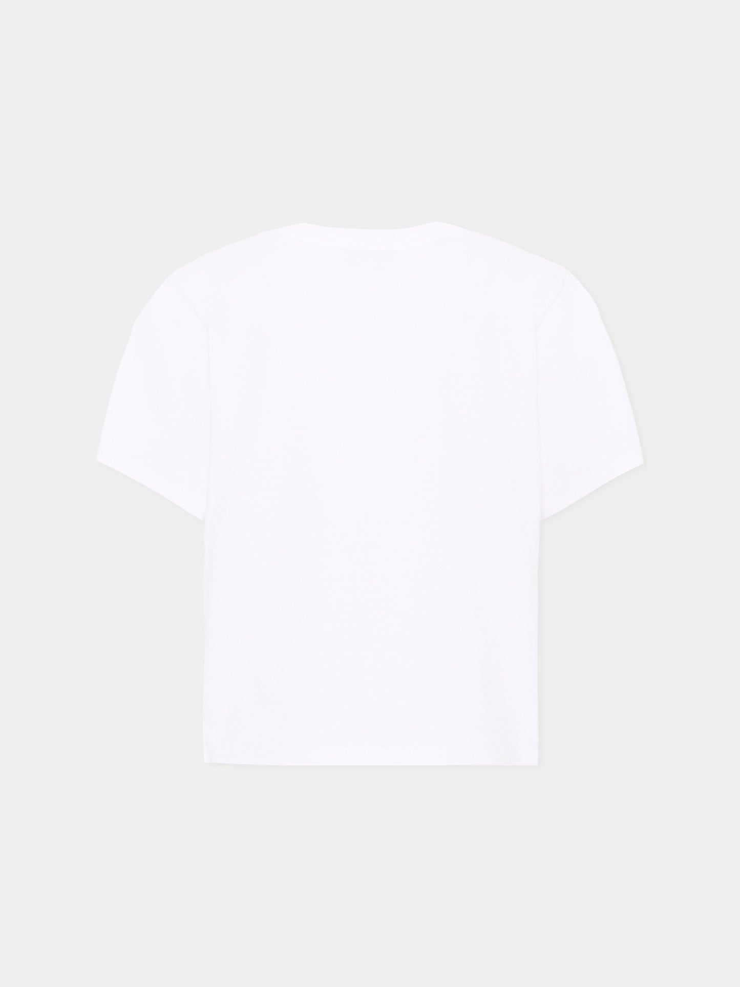 T-shirt a manica corta bianca per bambina con stampa
