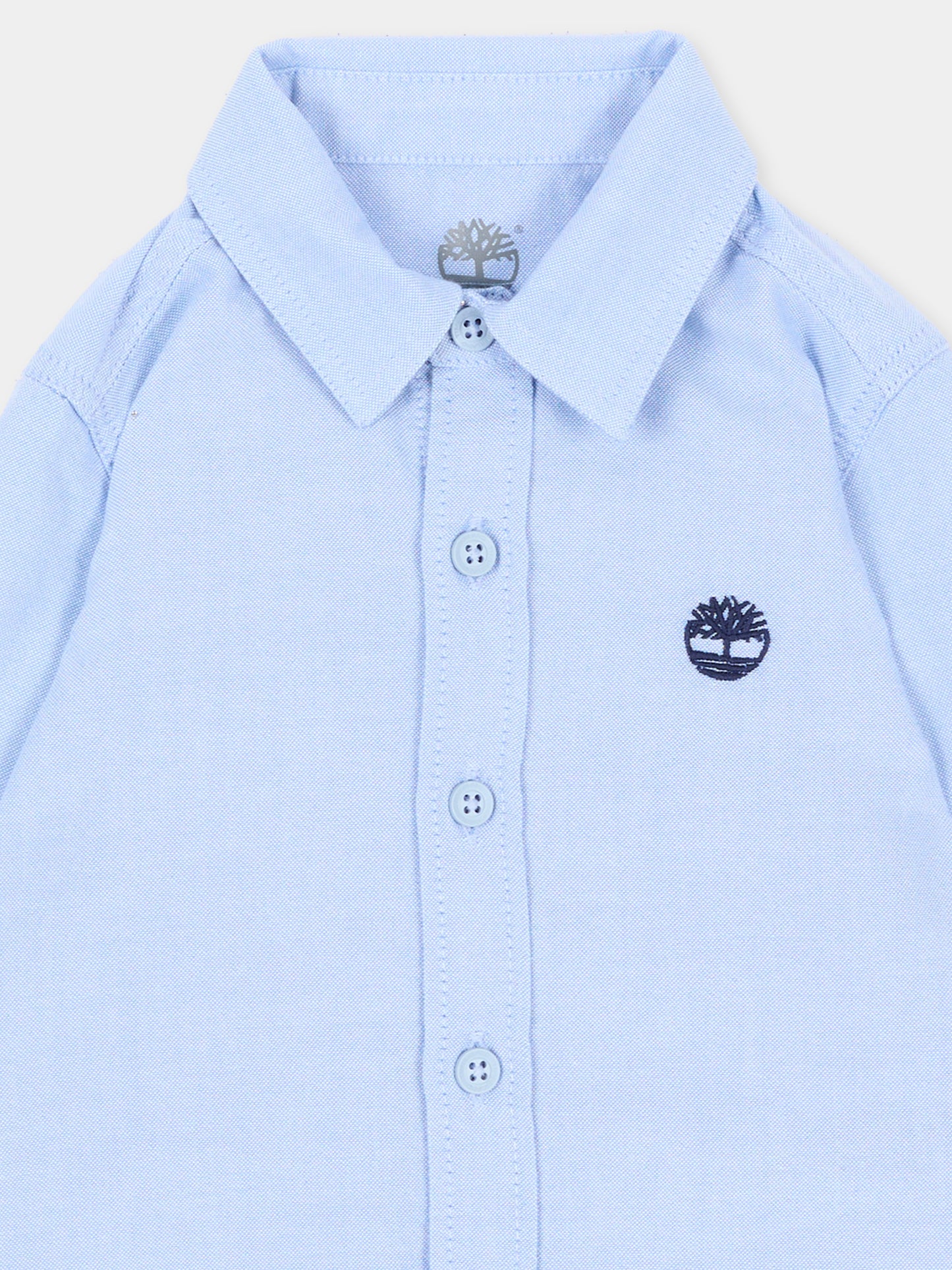 Camicia a manica lunga celeste per neonato,Timberland,T61040 78C