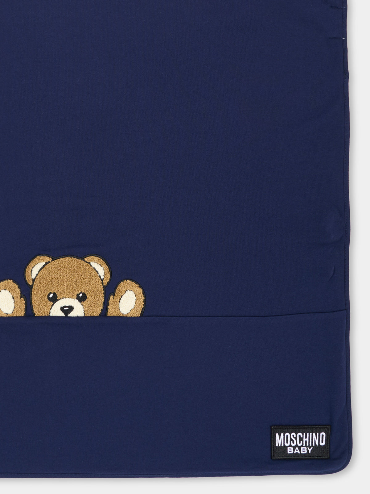 Coperta blu per neonati con Teddy Bear,Moschino Kids,MUB00N LCA93 40016