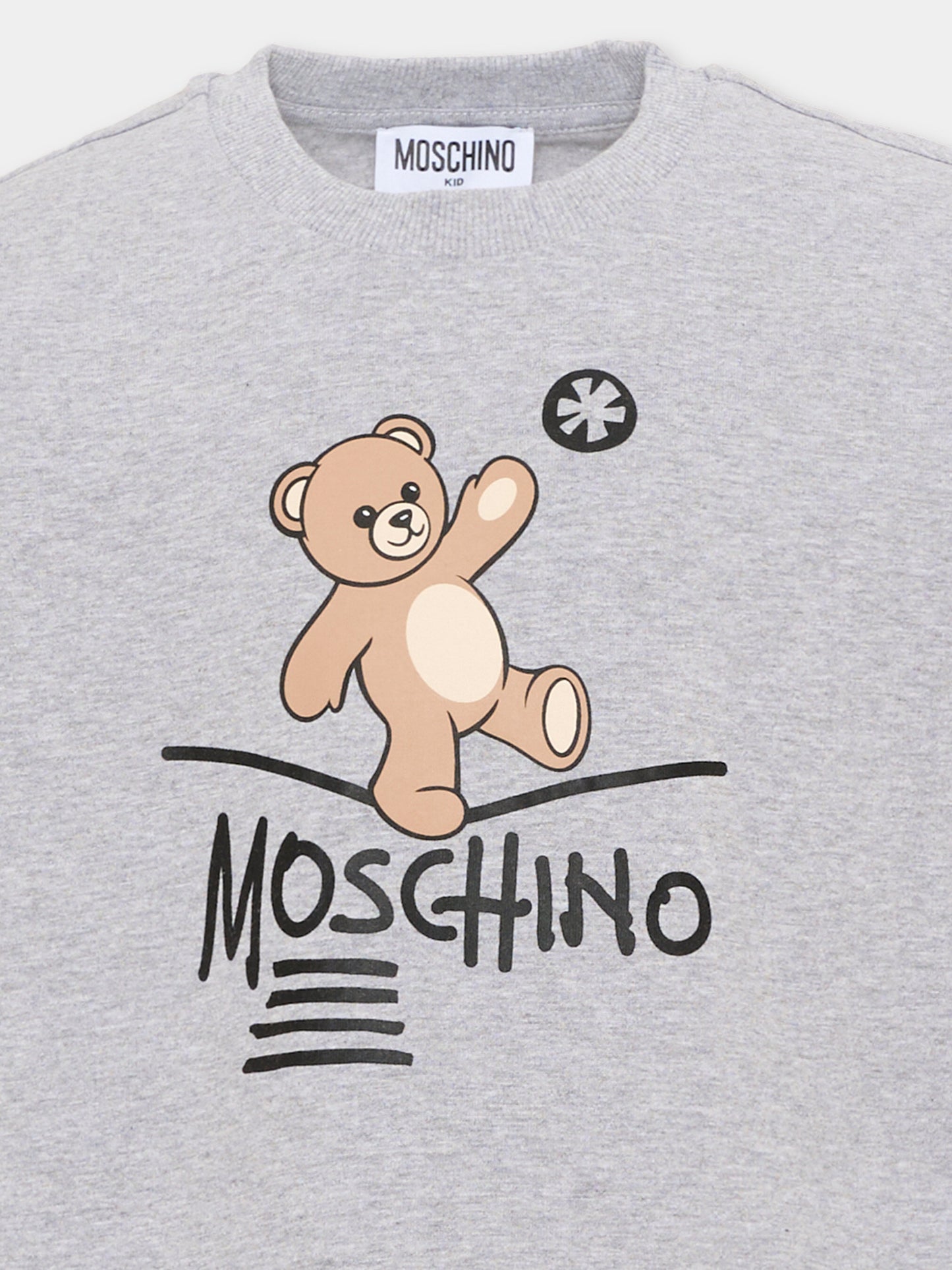 T-Shirt grigia per bambino con Teddy Bear,Moschino Kids,HZO00J LAA20 60901