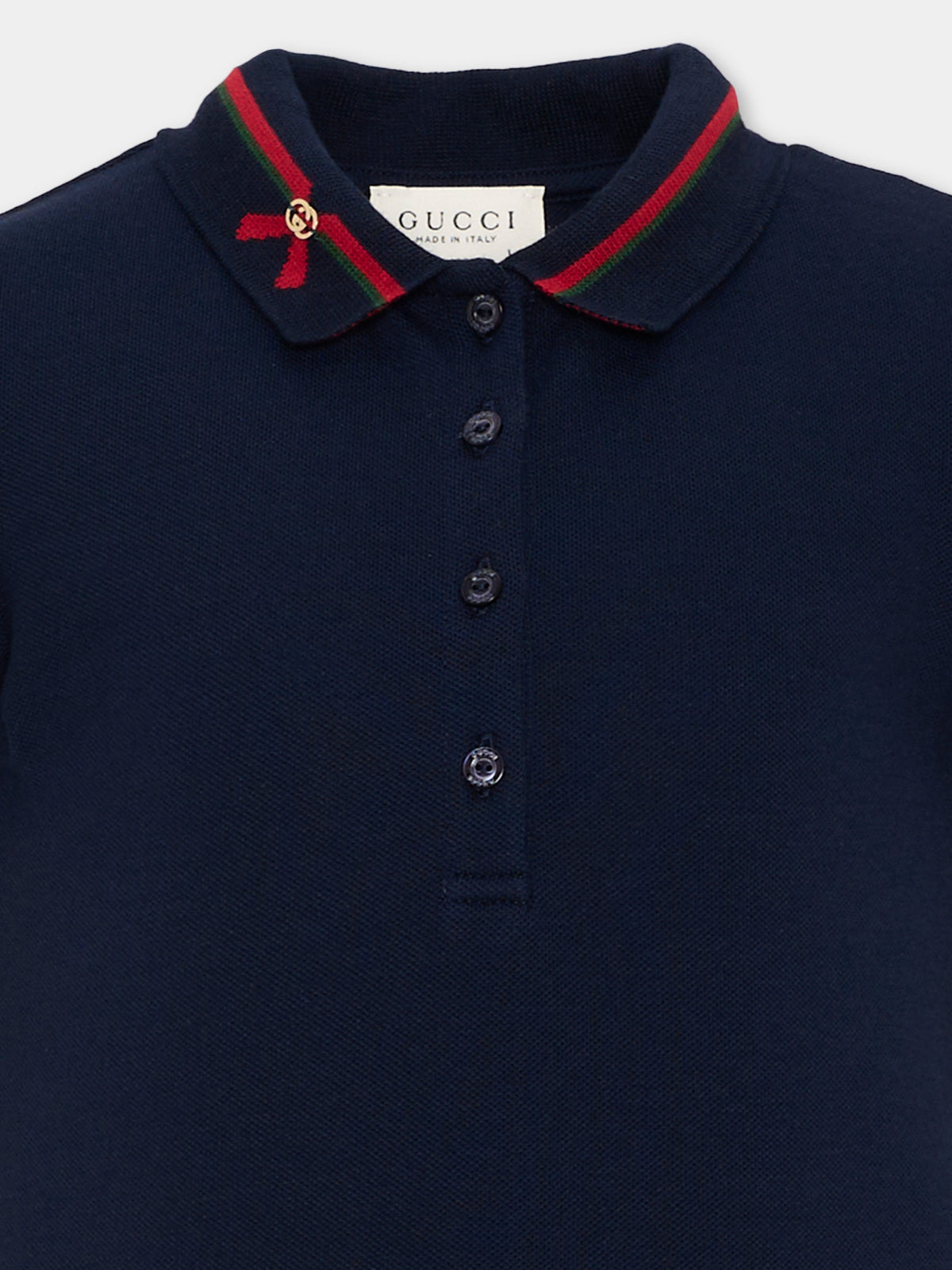 Short sleeve blue polo for Girl
