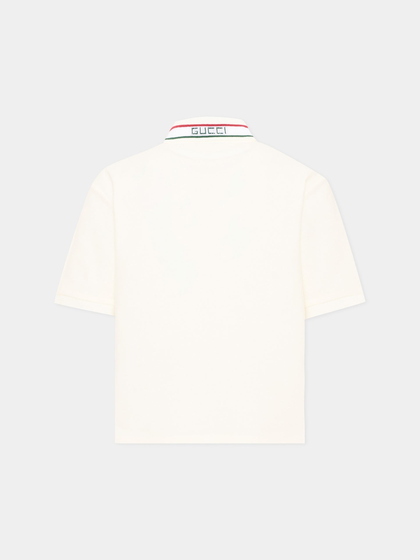 Polo a manica corta bianca per bambino logo,Gucci Kids,860897 XJHW2 9024