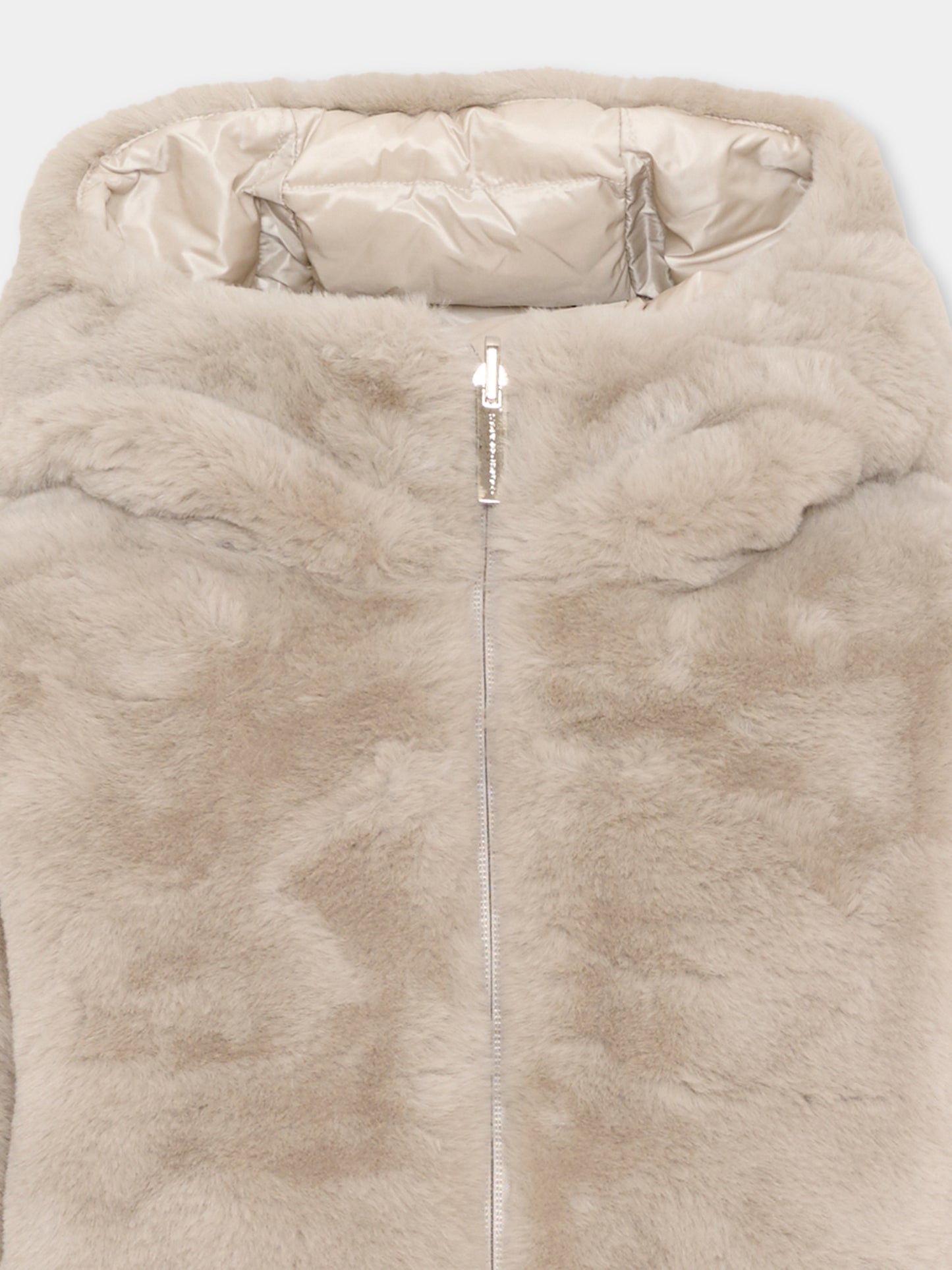 Ecopelliccia beige per bambina reversibile,Colmar Originals Kids,3483E 2YN 06