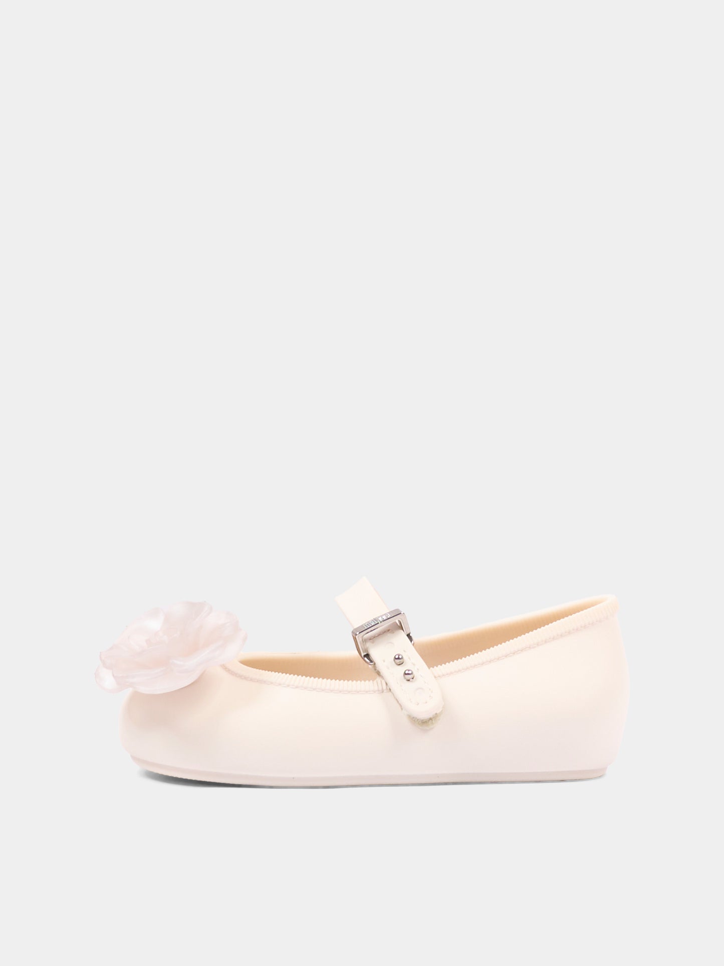 Ballerine beige per bambina con fiore,Mini Melissa,S-37823-BO979