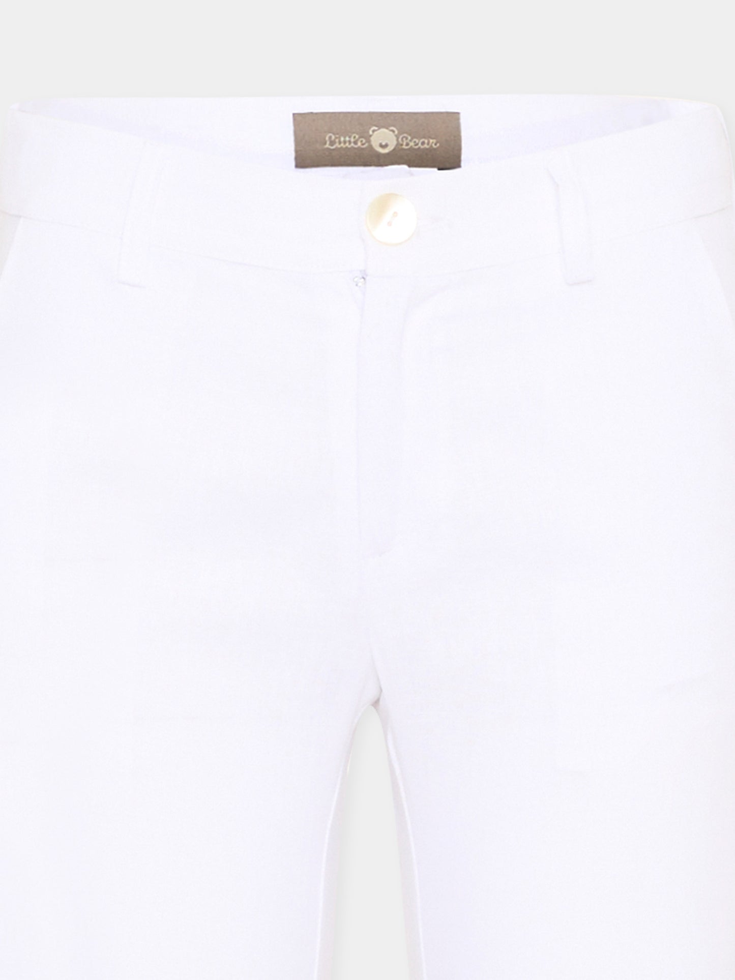 Pantaloni casual bianchi per bambini,Little Bear,3236 BIANCO