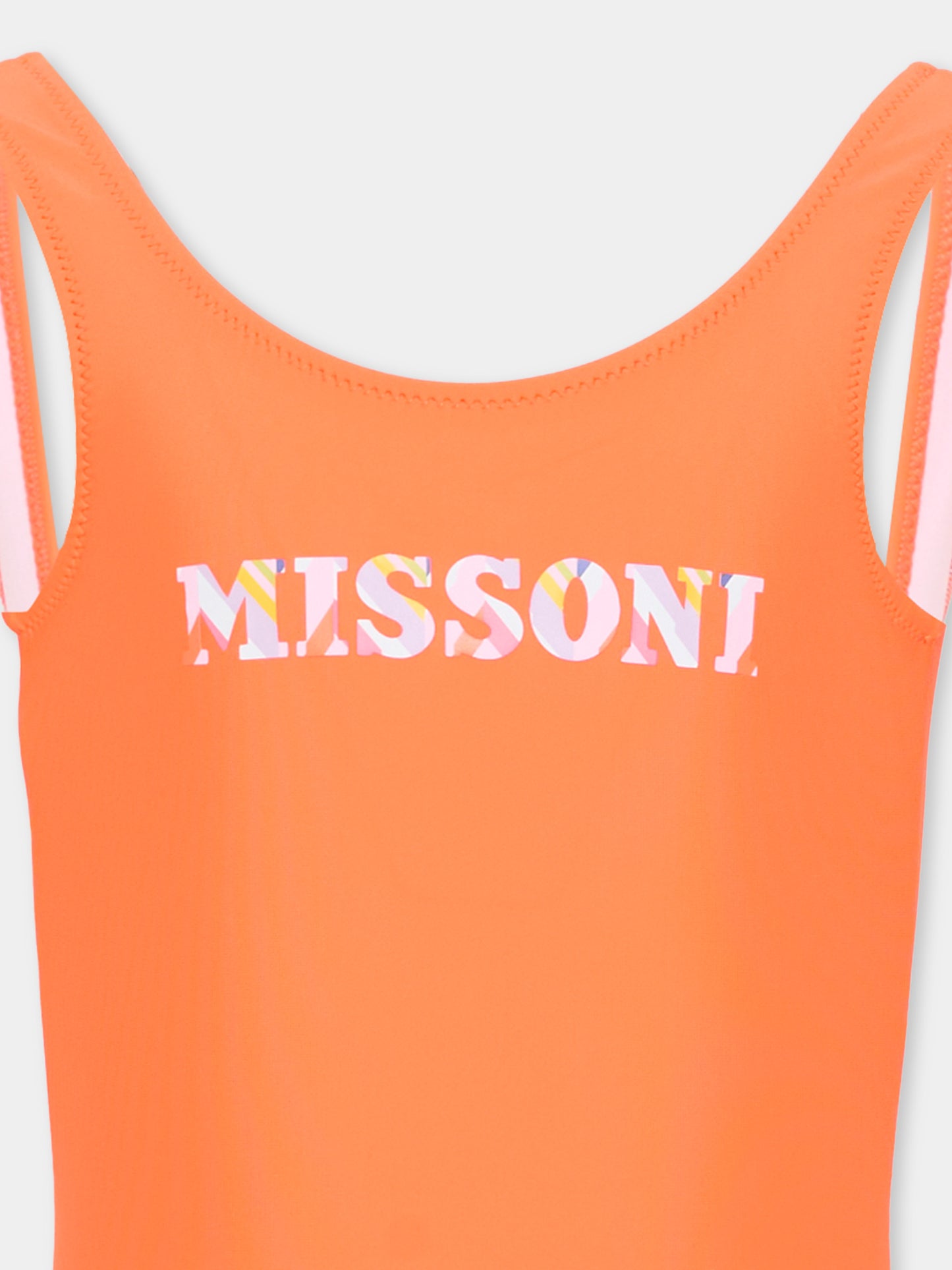 Costume intero arancione per bambina,Missoni,MYCA69 Z0559 473