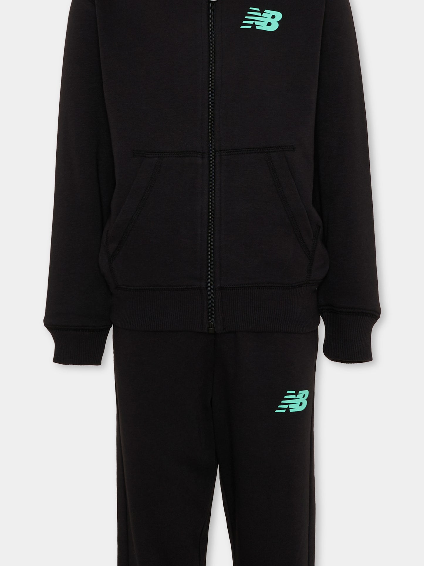 Completo sportivo nero per bambini con logo,New Balance,YS61T3CJ BK