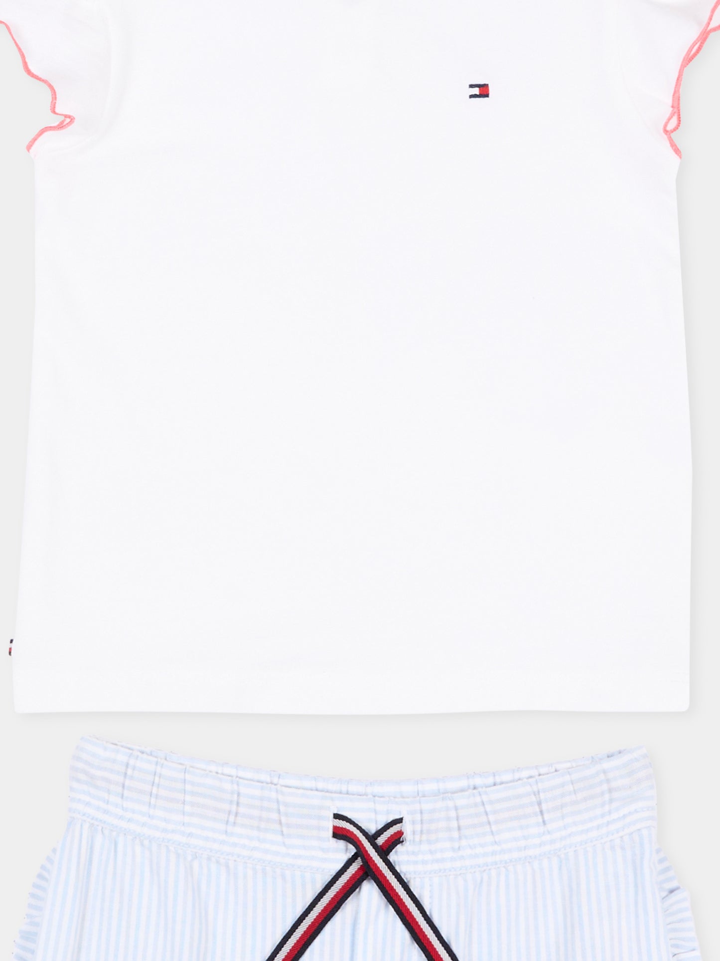 Completo sportivo bianco per neonata rigato,Tommy Hilfiger Junior,KN0KN02397 0A4