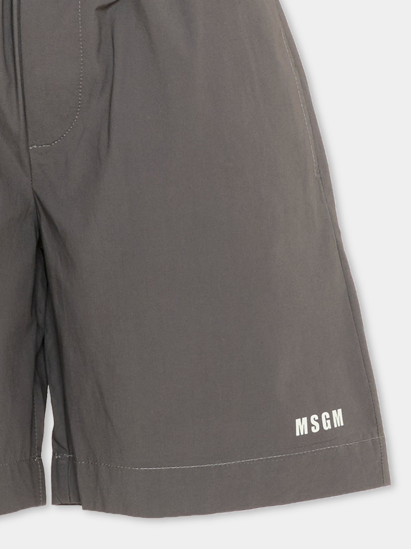 Shorts grigi per bambino con logo,Msgm Kids,S6MSJBBE155 103