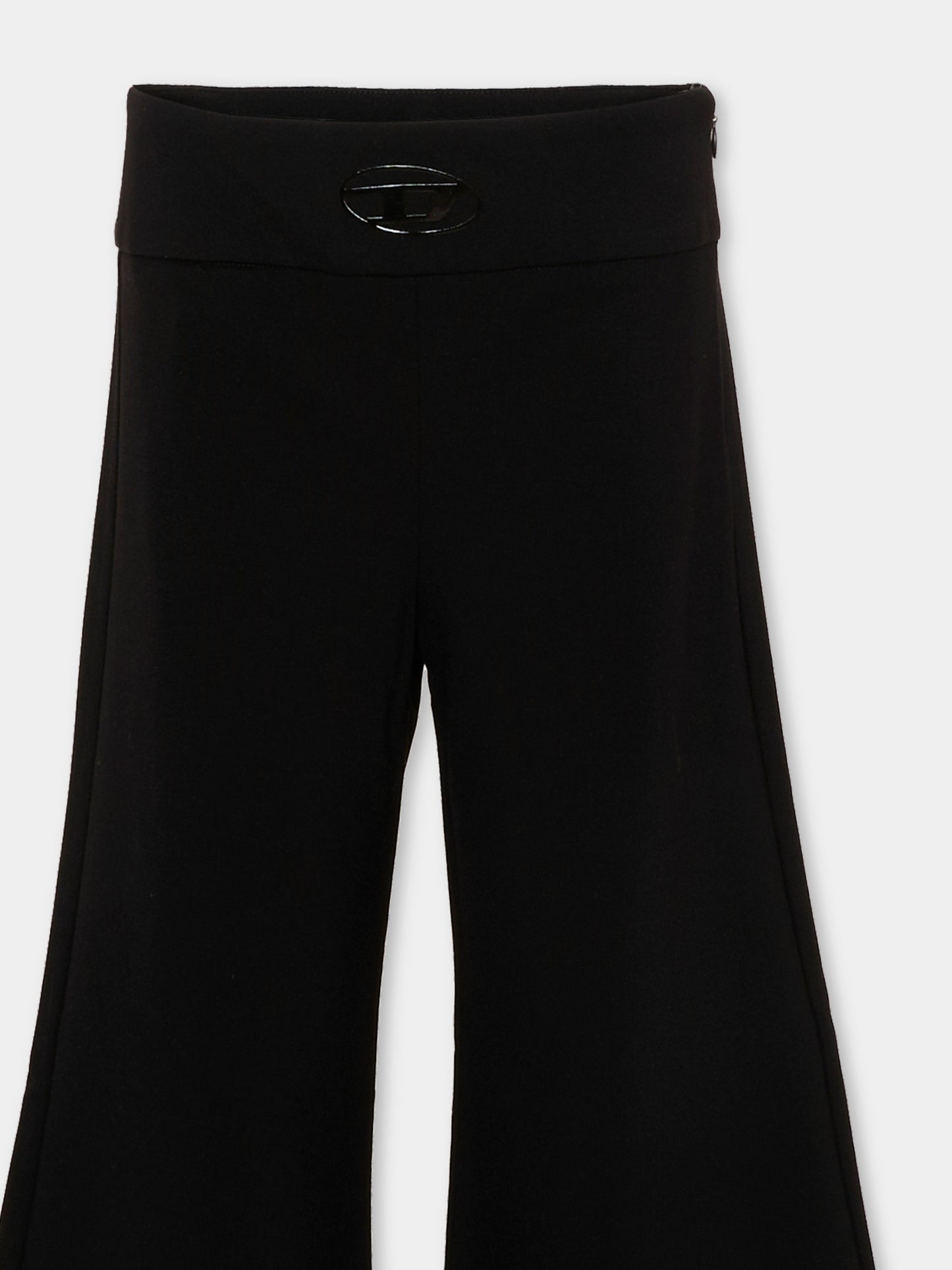 Pantaloni neri per bambina con logo,Diesel,J02456 KYATE K900